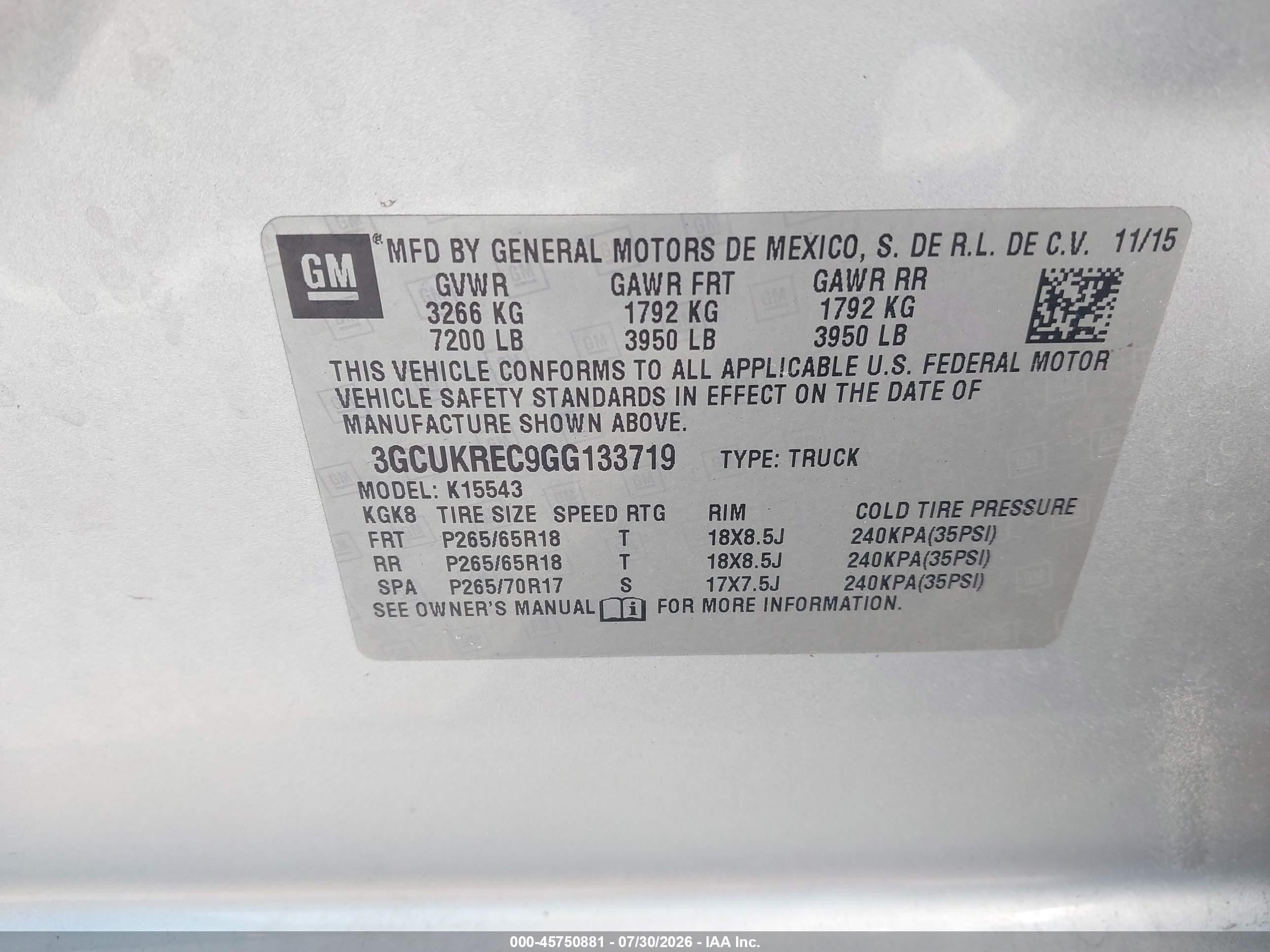 2016 Chevrolet Silverado 1500 Lt Silver vin: 3GCUKREC9GG133719