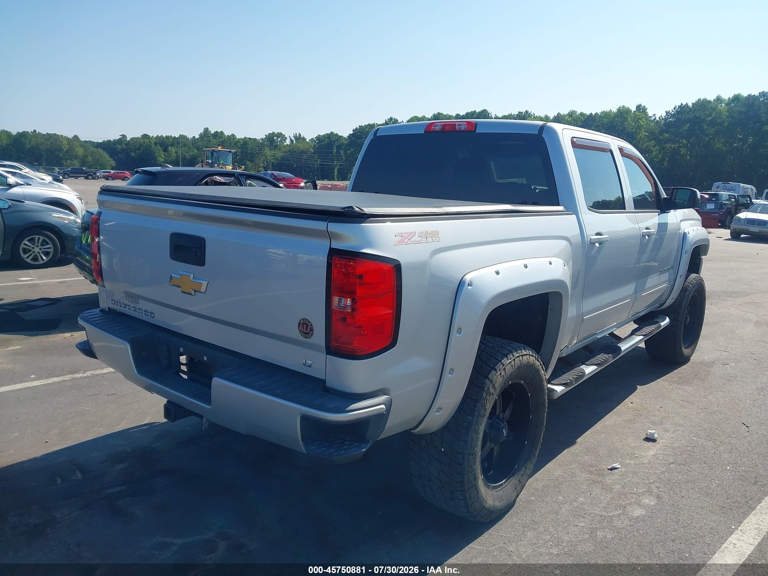 2016 Chevrolet Silverado 1500 Lt Silver vin: 3GCUKREC9GG133719