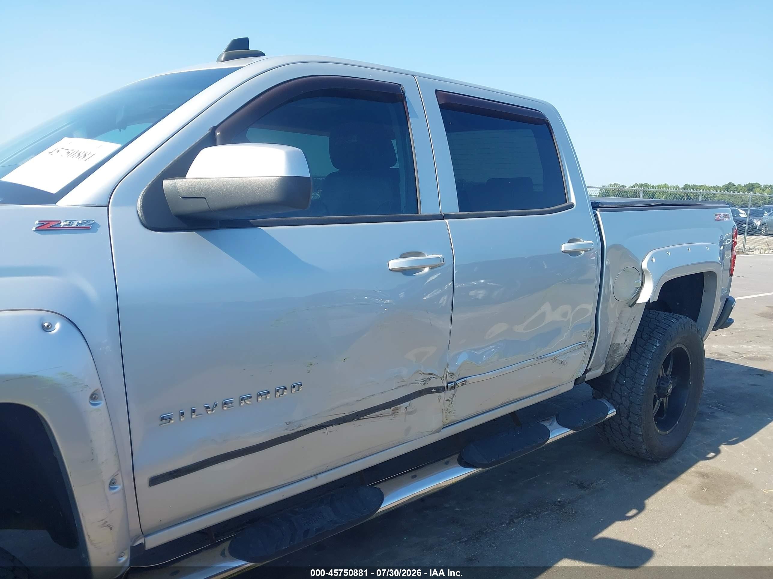 2016 Chevrolet Silverado 1500 Lt Silver vin: 3GCUKREC9GG133719