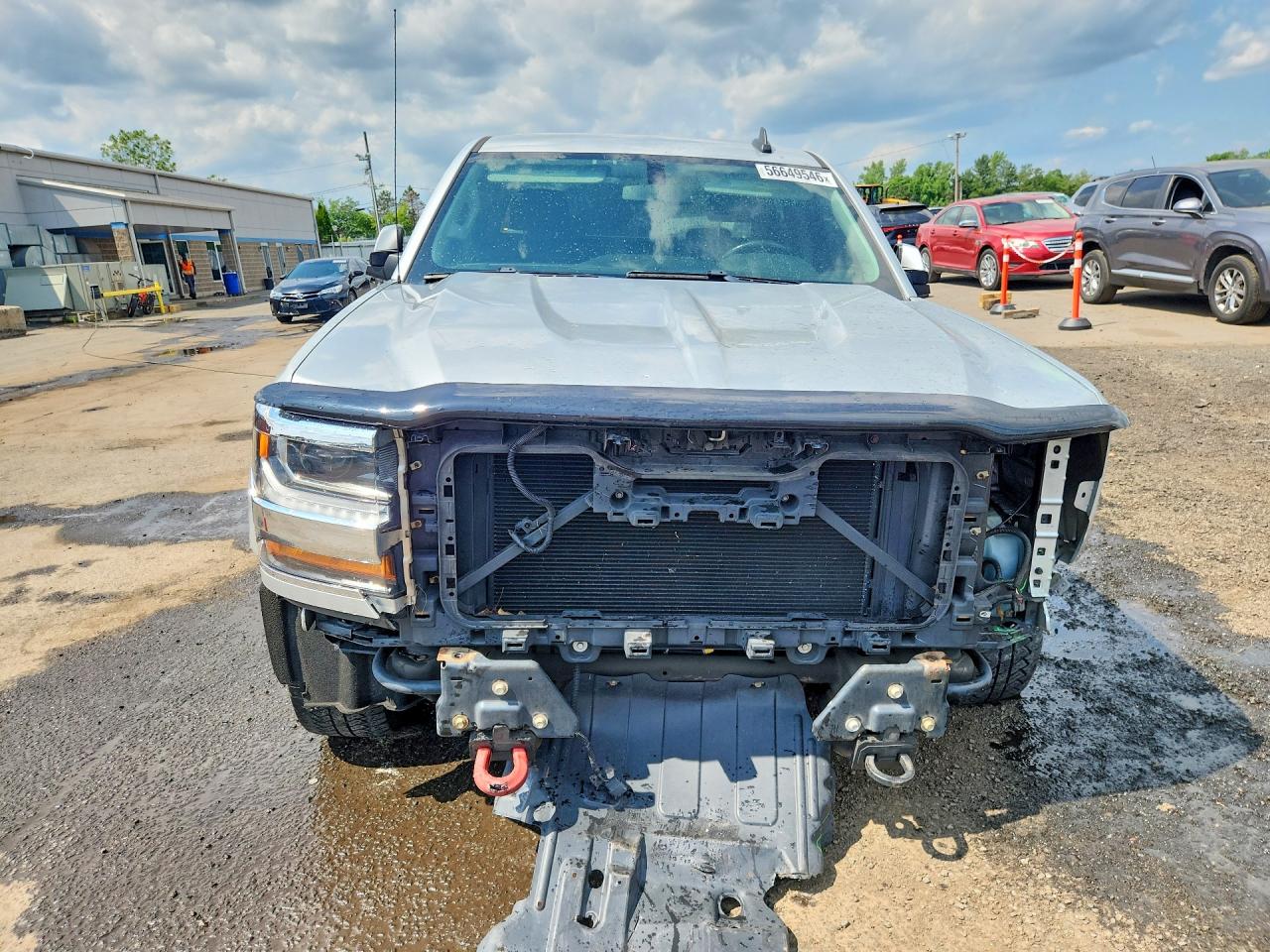 2016 Chevrolet Silverado K1500 Lt Silver vin: 3GCUKREC9GG374907