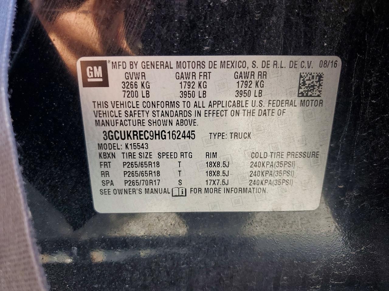 2017 Chevrolet Silverado K1500 Lt Black vin: 3GCUKREC9HG162445