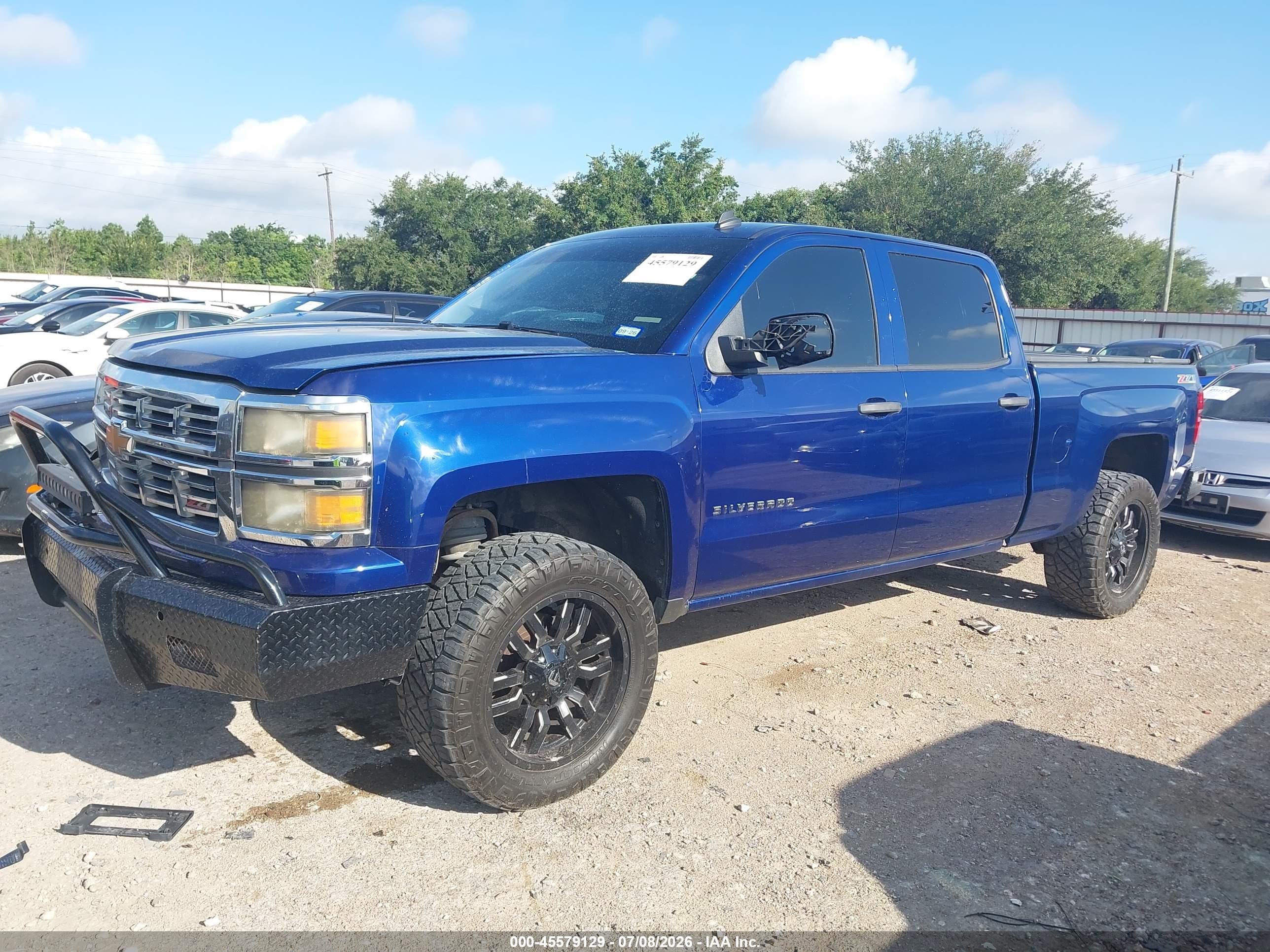 2014 Chevrolet Silverado 1500 Lt Blue vin: 3GCUKRECXEG108289