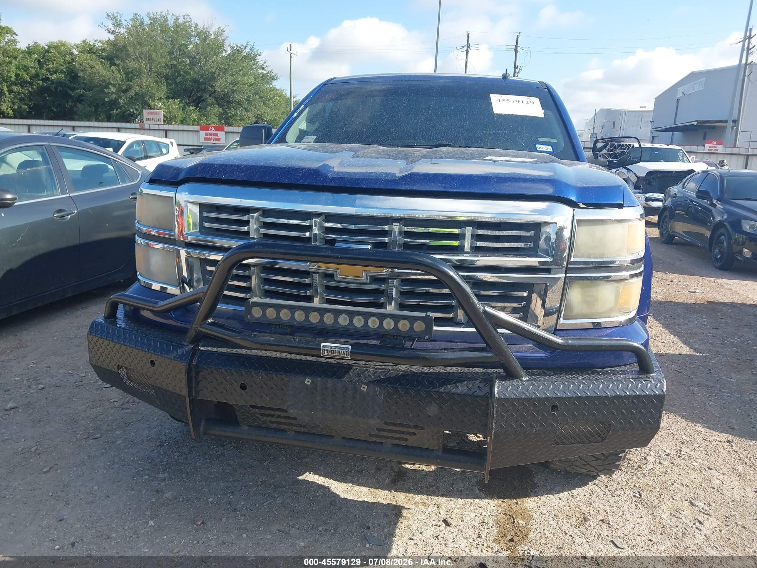2014 Chevrolet Silverado 1500 Lt Blue vin: 3GCUKRECXEG108289