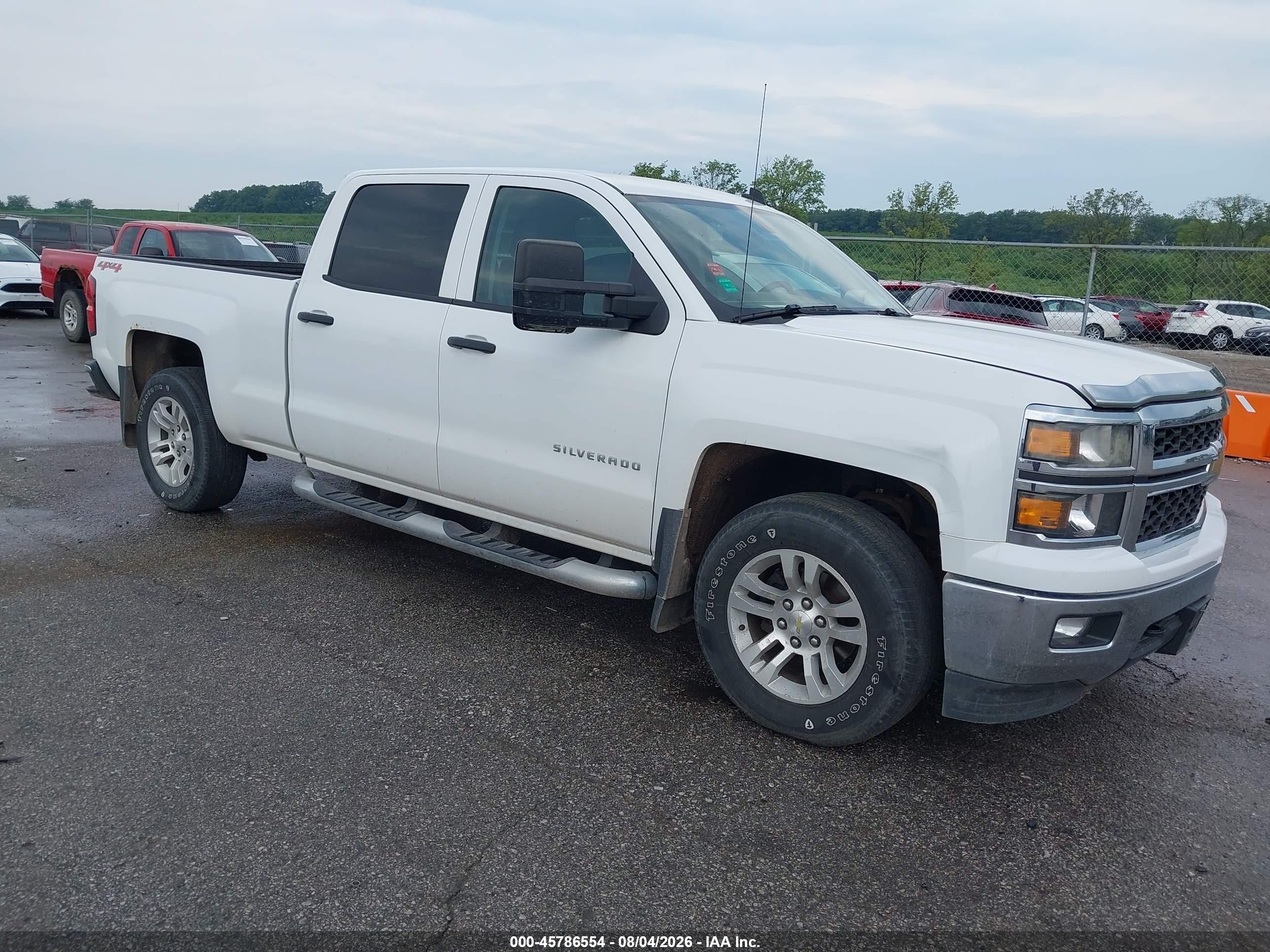 2014 Chevrolet Silverado 1500 Lt White vin: 3GCUKRECXEG161462