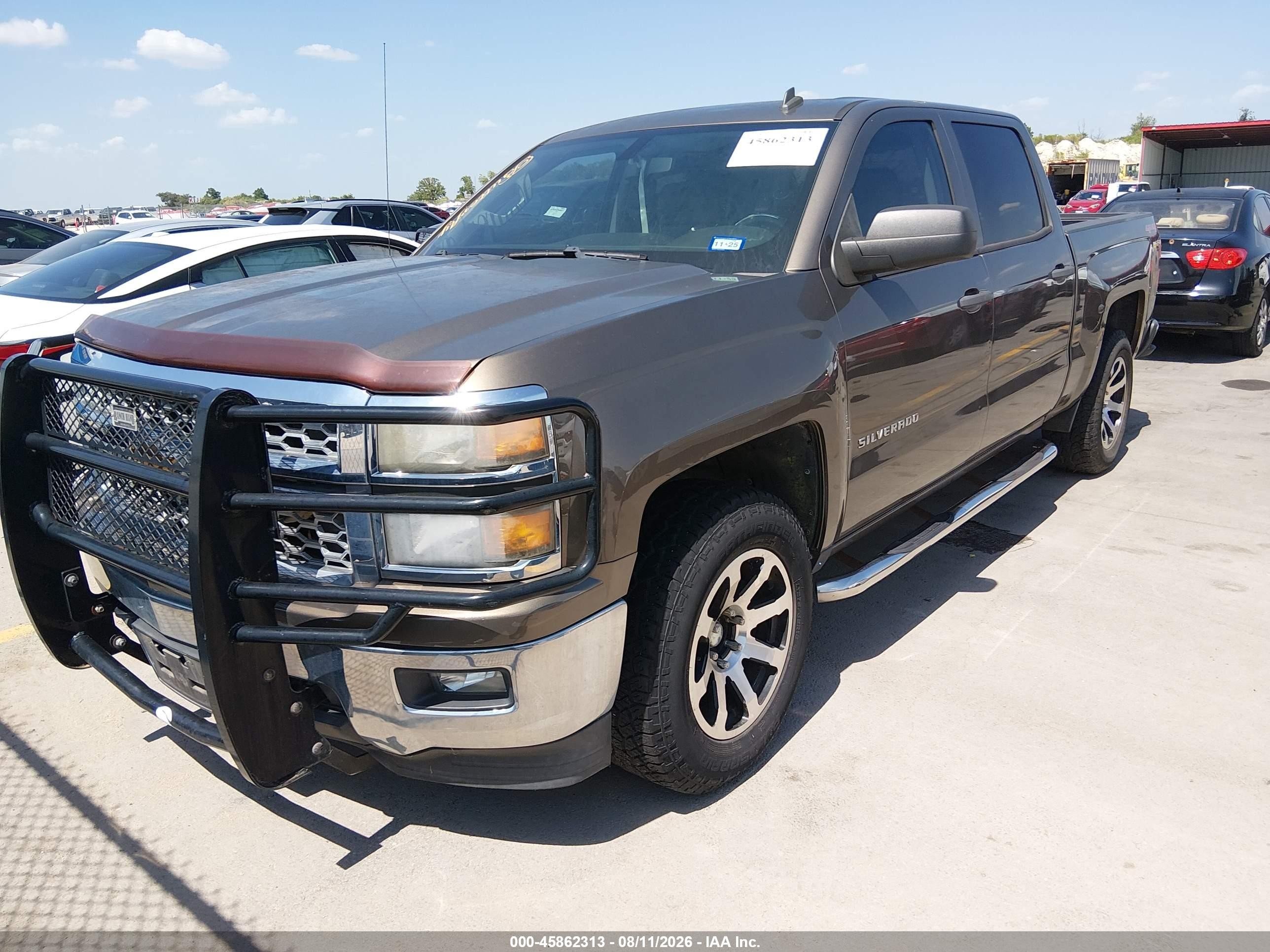 2014 Chevrolet Silverado 1500 Lt Brown vin: 3GCUKRECXEG234443