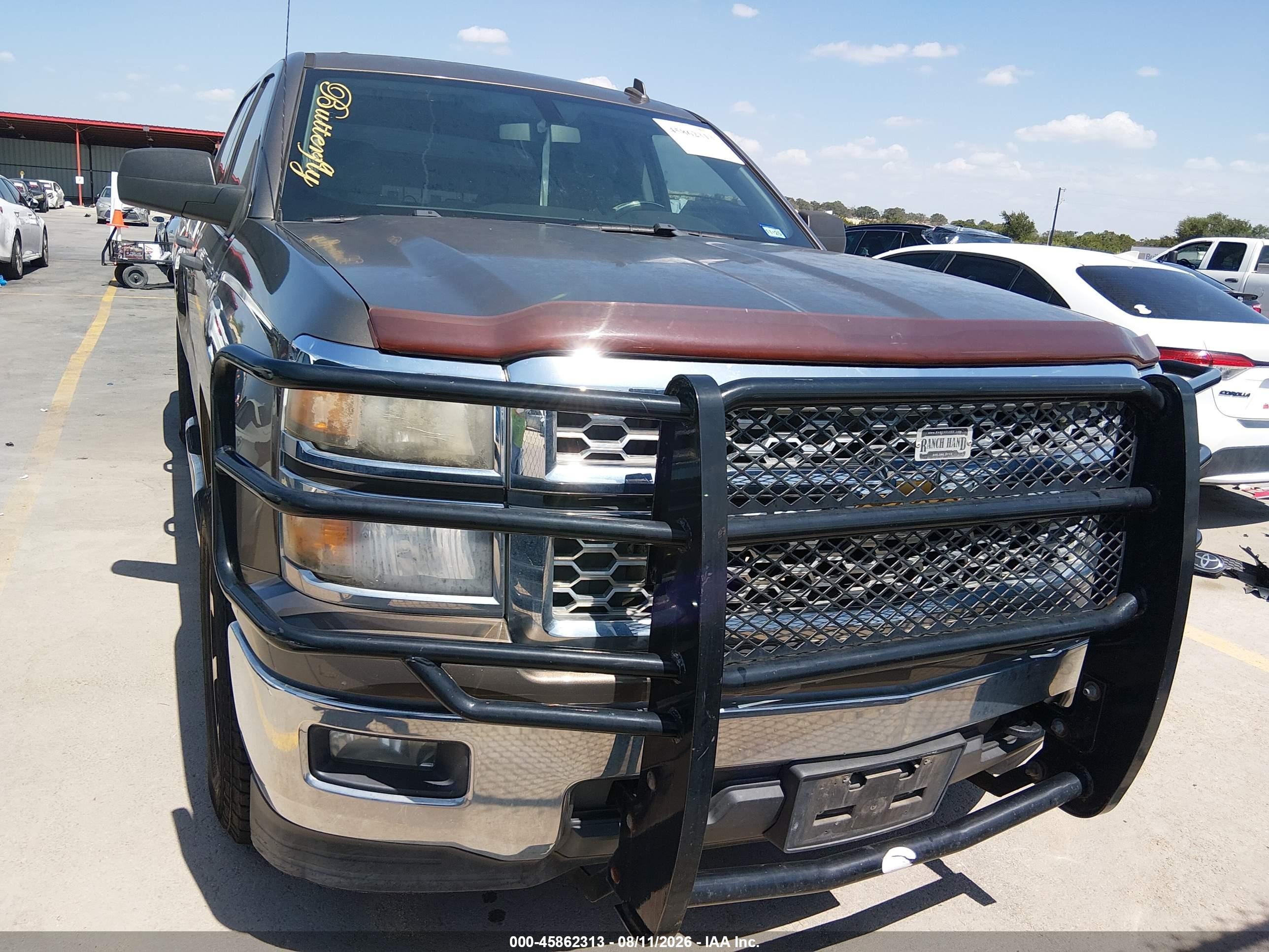 2014 Chevrolet Silverado 1500 Lt Brown vin: 3GCUKRECXEG234443