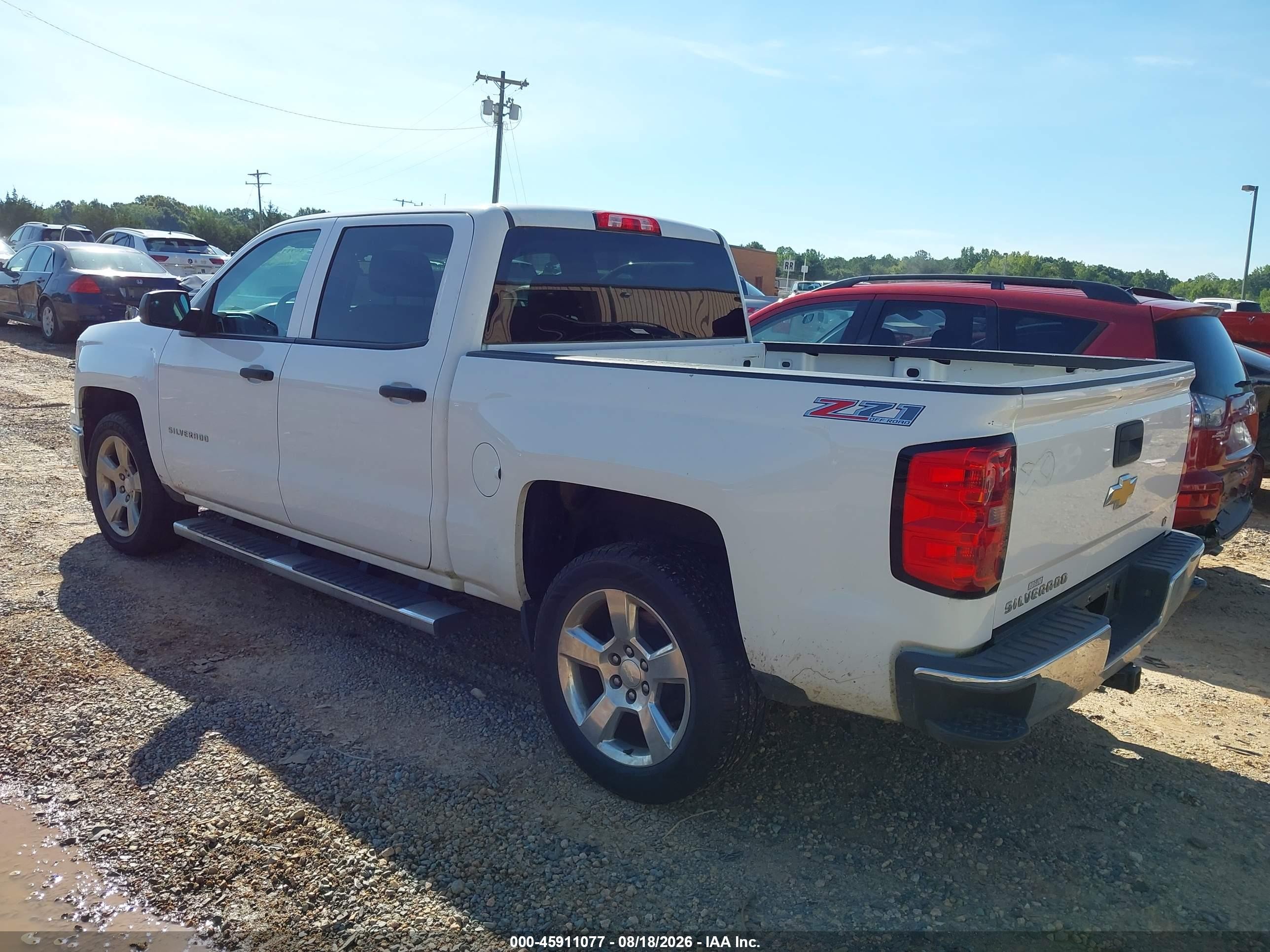 2014 Chevrolet Silverado 1500 Lt White vin: 3GCUKRECXEG347664