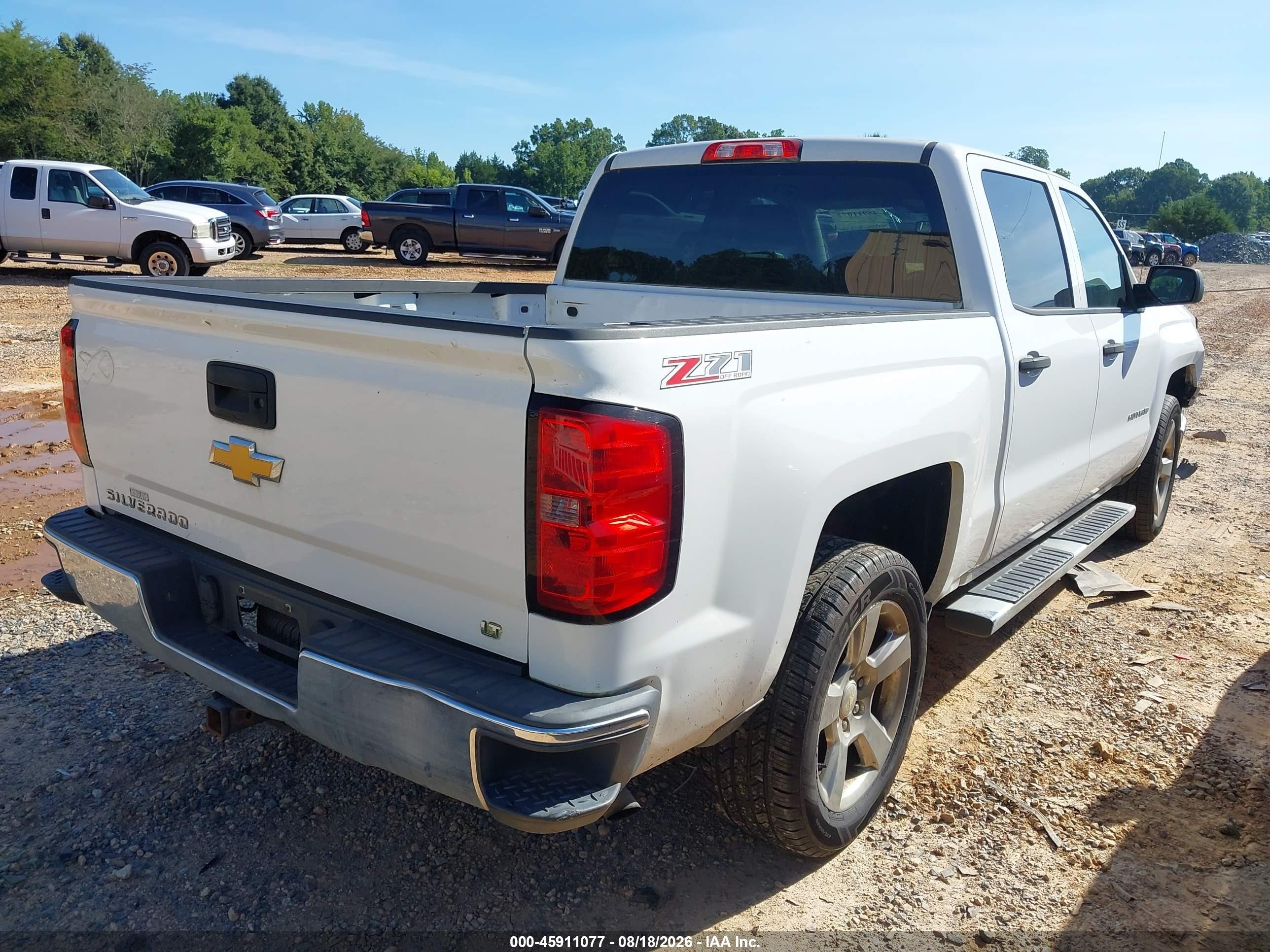 2014 Chevrolet Silverado 1500 Lt White vin: 3GCUKRECXEG347664