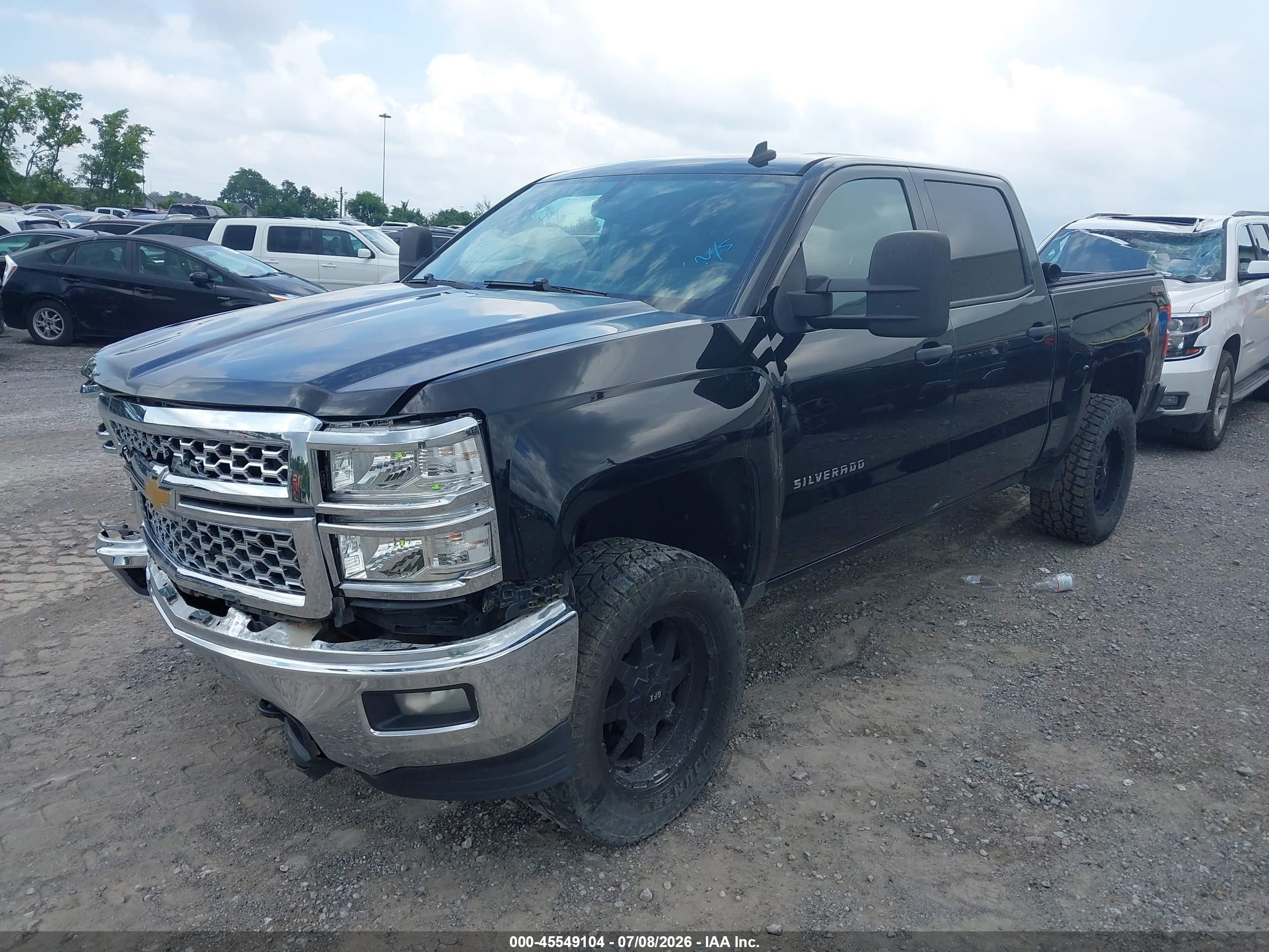 2014 Chevrolet Silverado 1500 Lt Black vin: 3GCUKRECXEG420029