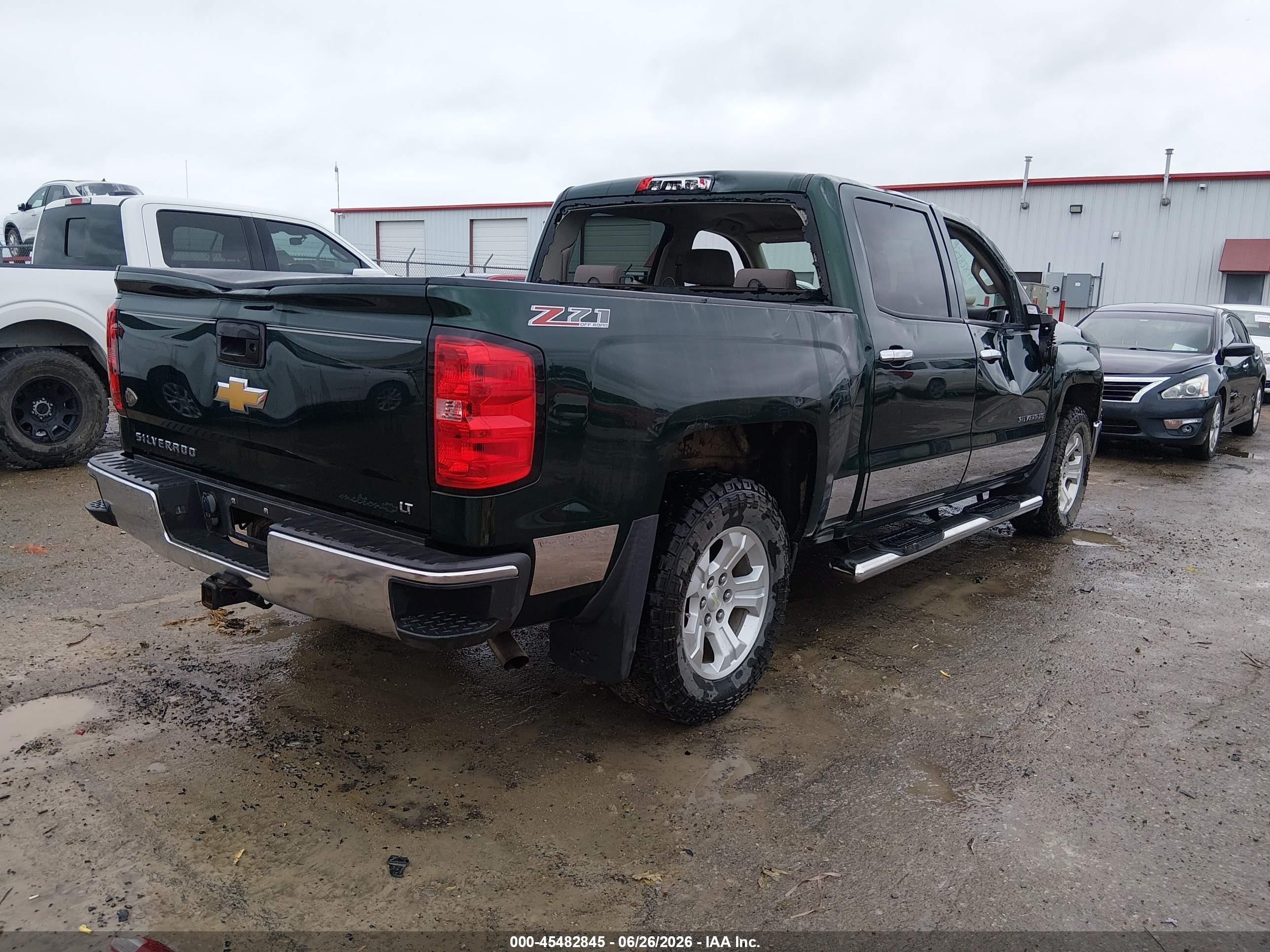 2014 Chevrolet Silverado 1500 Lt Green vin: 3GCUKRECXEG450681