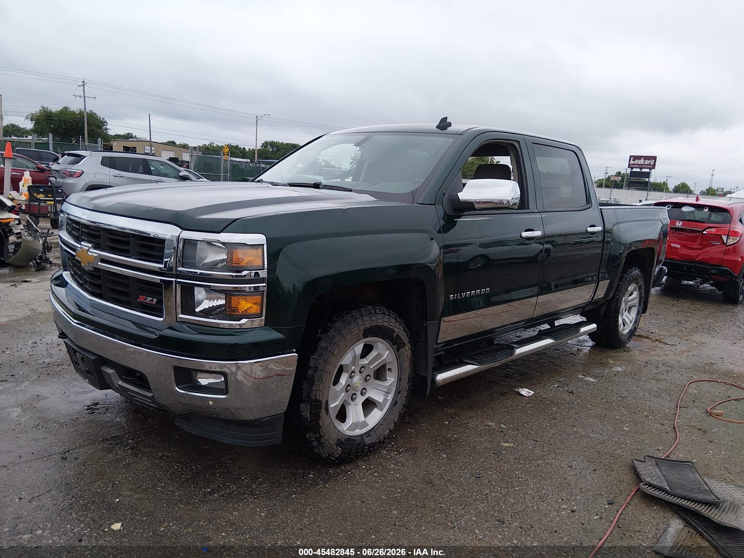 2014 Chevrolet Silverado 1500 Lt Green vin: 3GCUKRECXEG450681