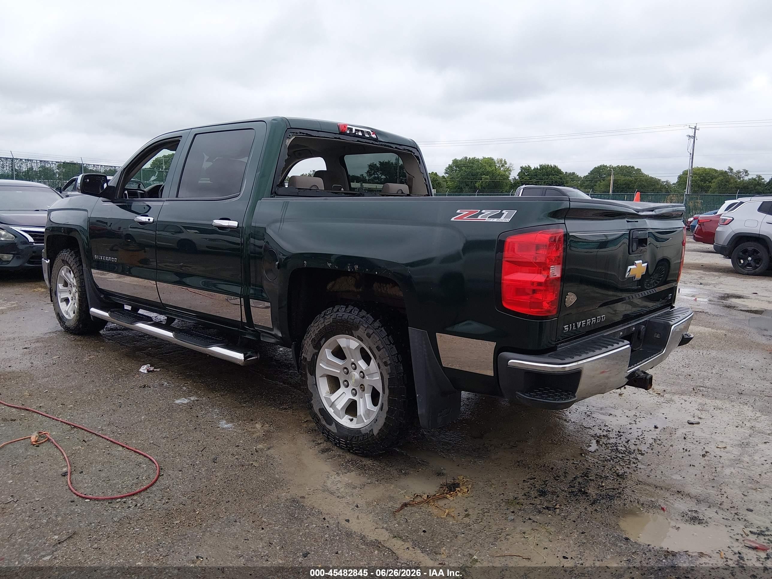 2014 Chevrolet Silverado 1500 Lt Green vin: 3GCUKRECXEG450681