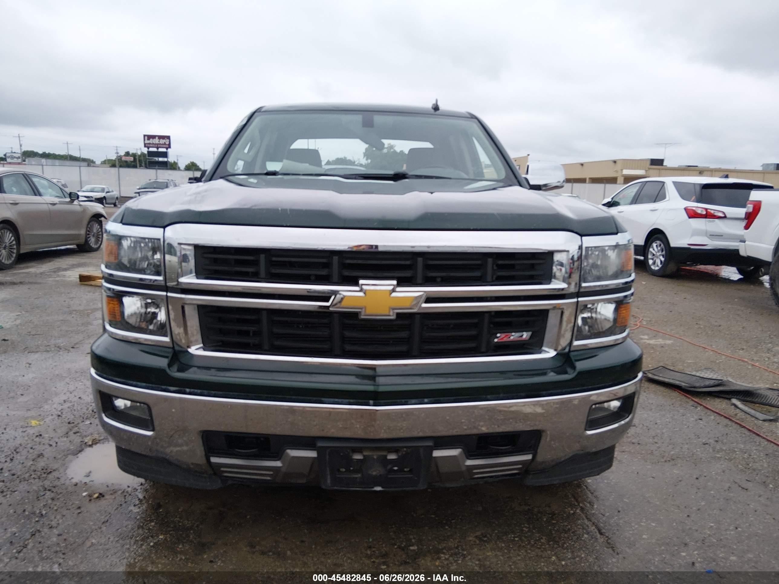 2014 Chevrolet Silverado 1500 Lt Green vin: 3GCUKRECXEG450681