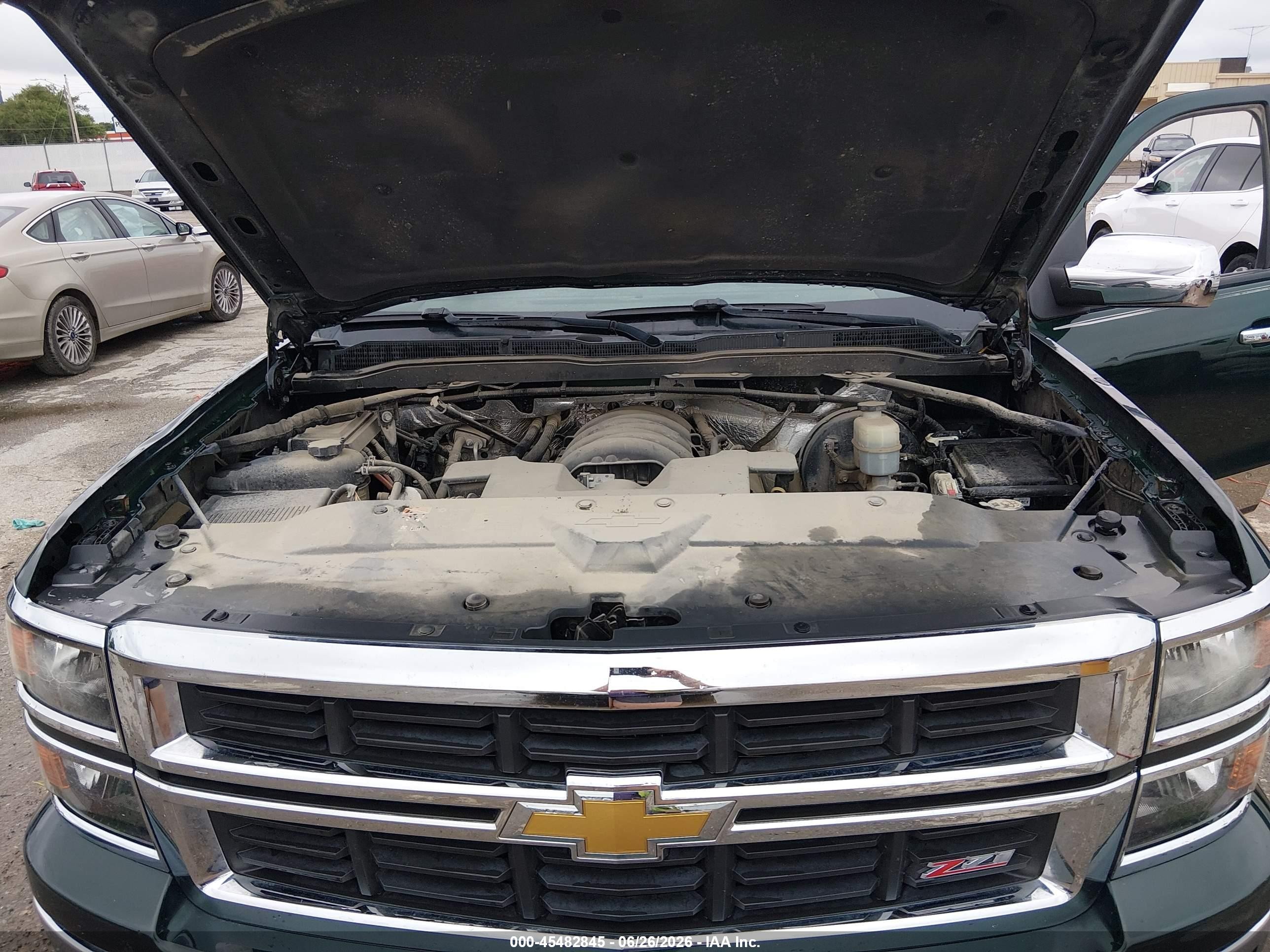 2014 Chevrolet Silverado 1500 Lt Green vin: 3GCUKRECXEG450681