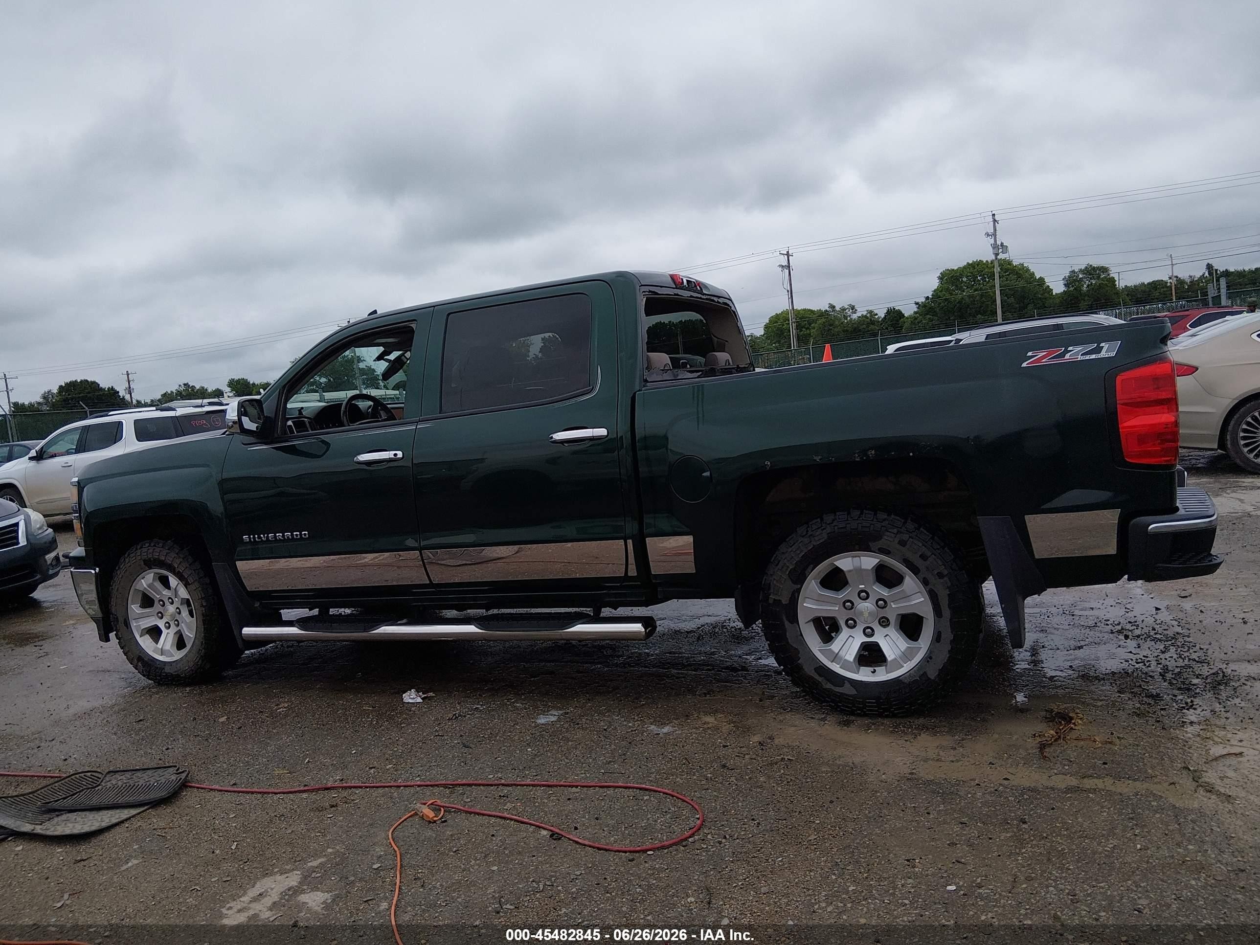 2014 Chevrolet Silverado 1500 Lt Green vin: 3GCUKRECXEG450681