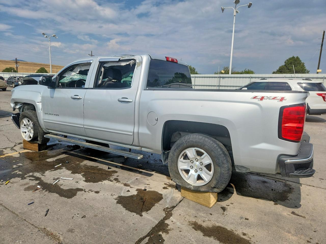 2015 Chevrolet Silverado K1500 Lt Silver vin: 3GCUKRECXFG126020