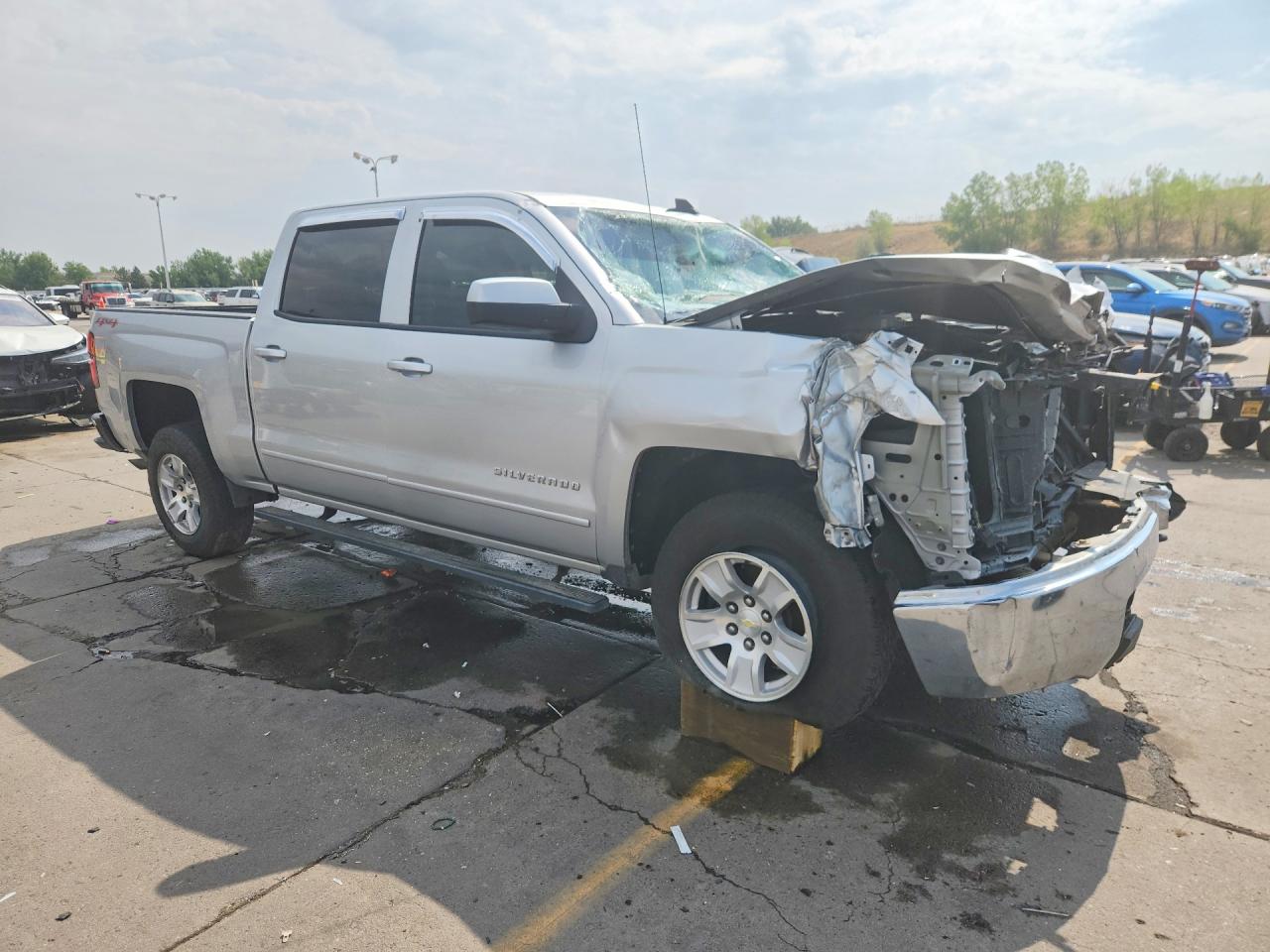 2015 Chevrolet Silverado K1500 Lt Silver vin: 3GCUKRECXFG126020
