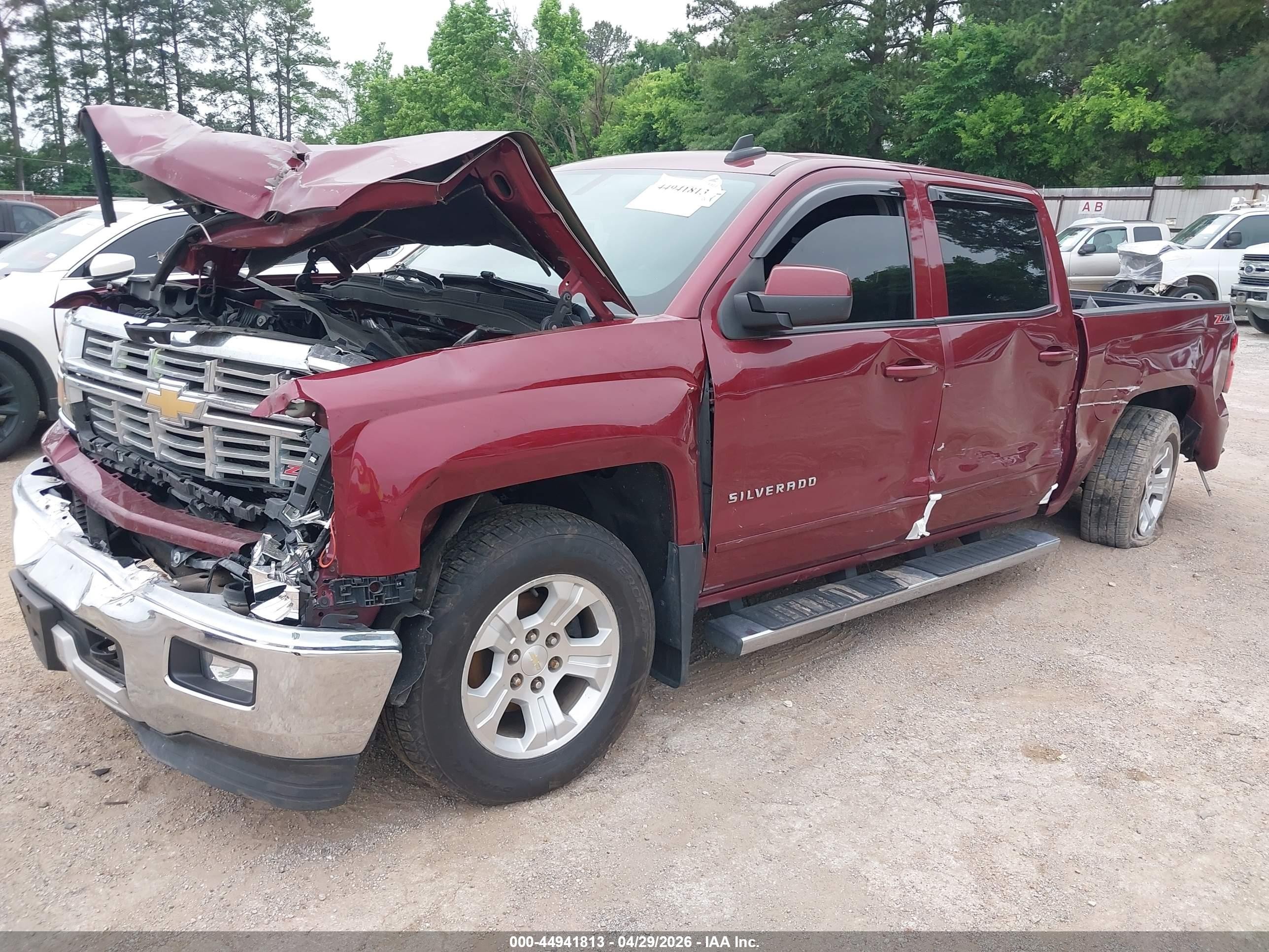 2015 Chevrolet Silverado 1500 2lt Burgundy vin: 3GCUKRECXFG136207
