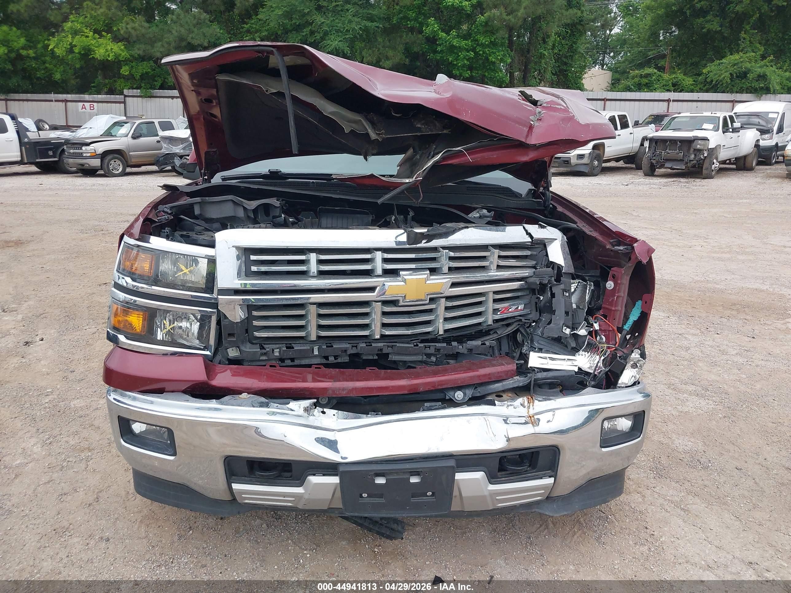 2015 Chevrolet Silverado 1500 2lt Burgundy vin: 3GCUKRECXFG136207