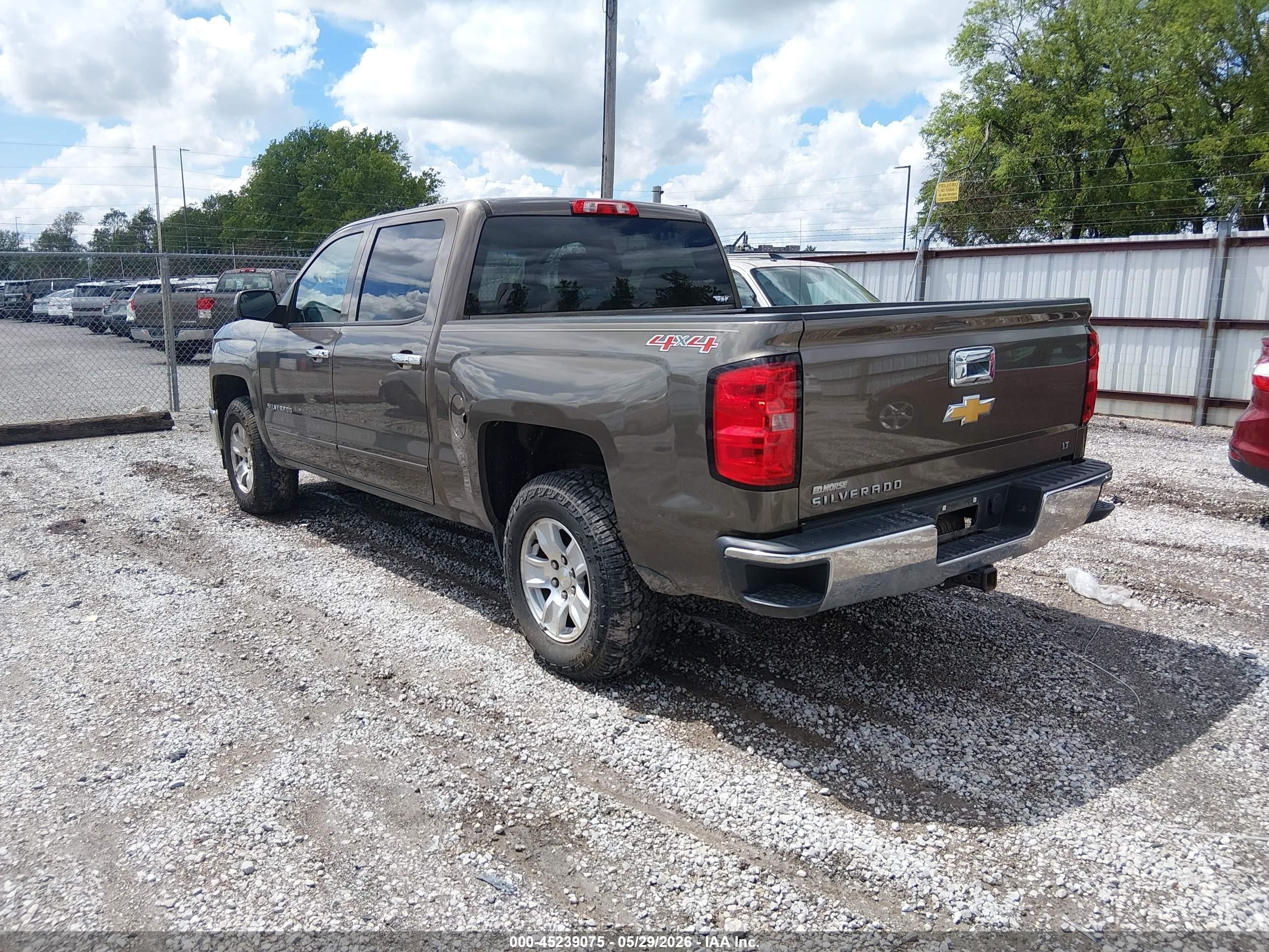2015 Chevrolet Silverado 1500 1lt/2lt Brown vin: 3GCUKRECXFG139687