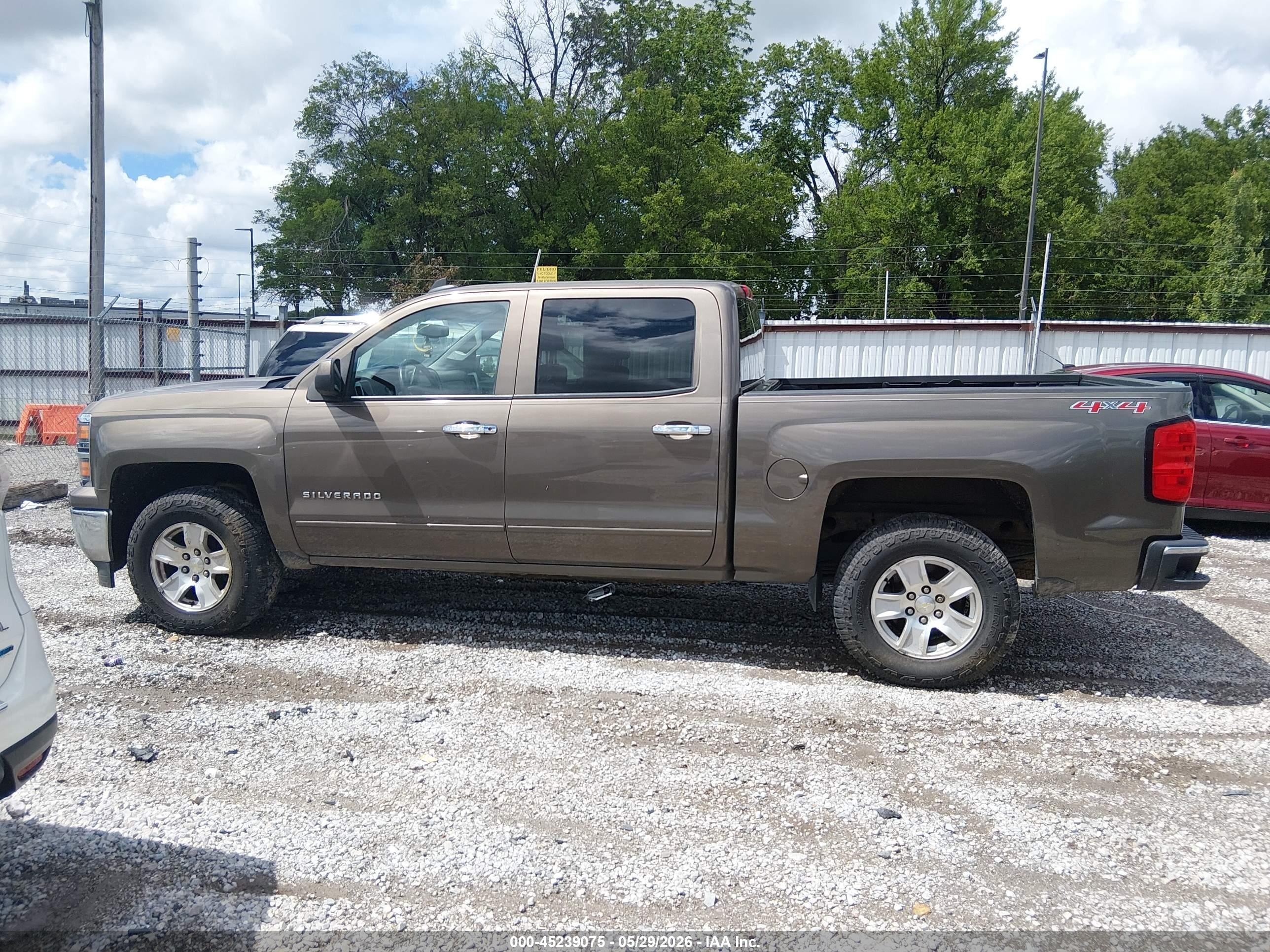 2015 Chevrolet Silverado 1500 1lt/2lt Brown vin: 3GCUKRECXFG139687
