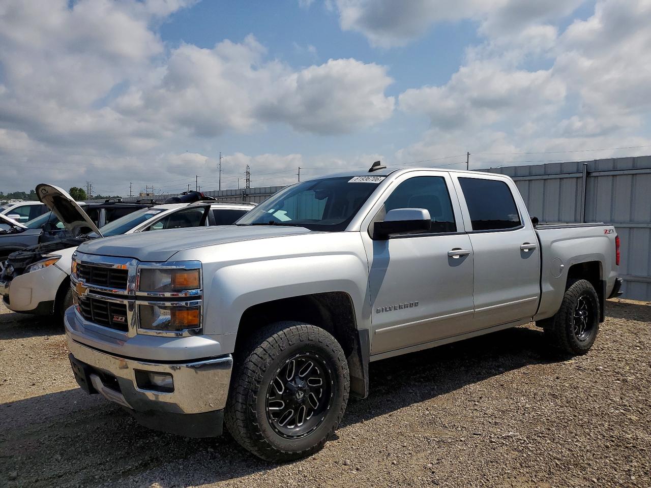 2015 Chevrolet Silverado K1500 Lt Silver vin: 3GCUKRECXFG152178