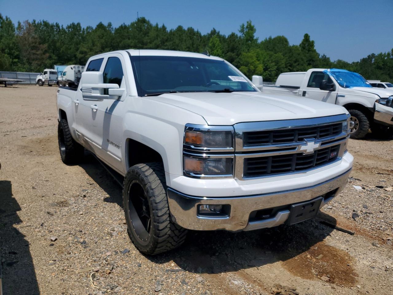 2015 Chevrolet Silverado K1500 Lt White vin: 3GCUKRECXFG180482
