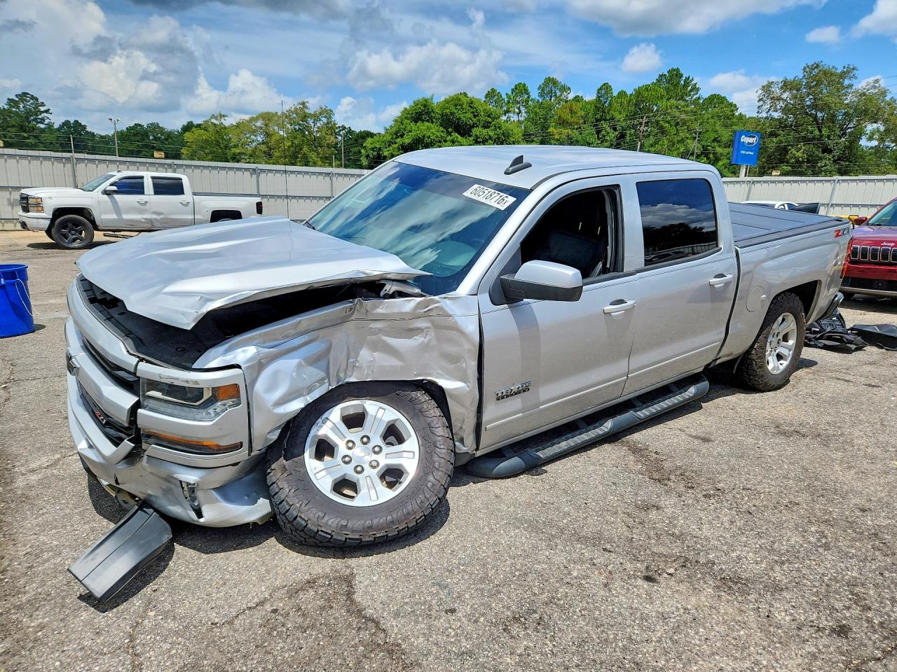 2018 Chevrolet Silverado K1500 Lt Silver vin: 3GCUKRECXJG525759