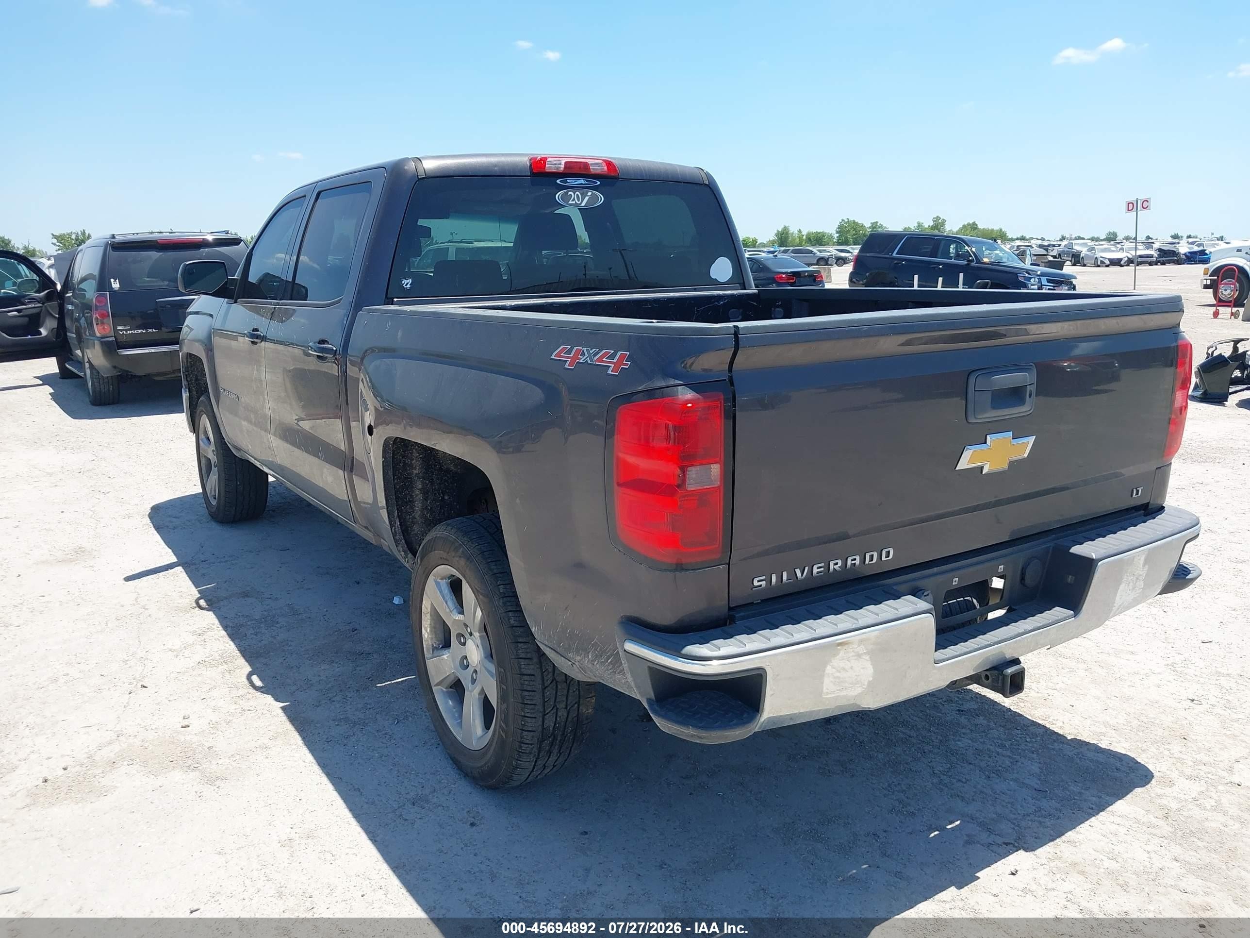 2014 Chevrolet Silverado 1500 Lt Серый vin: 3GCUKREH1EG408251