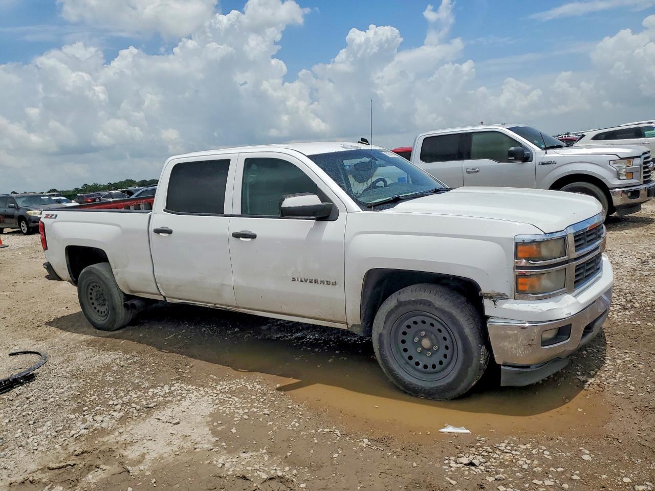 2014 Chevrolet Silverado K1500 Lt White vin: 3GCUKREH2EG100246