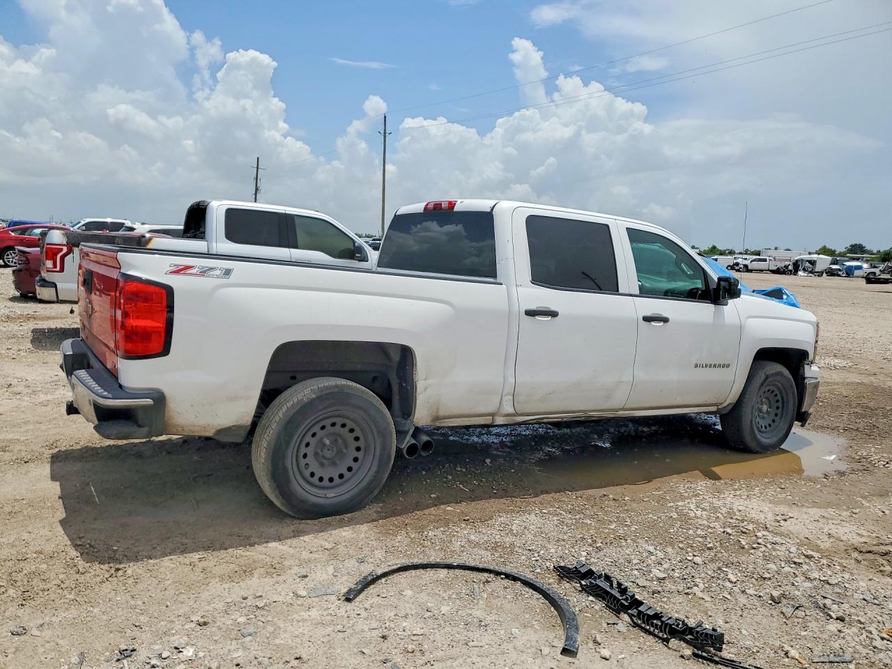 2014 Chevrolet Silverado K1500 Lt White vin: 3GCUKREH2EG100246