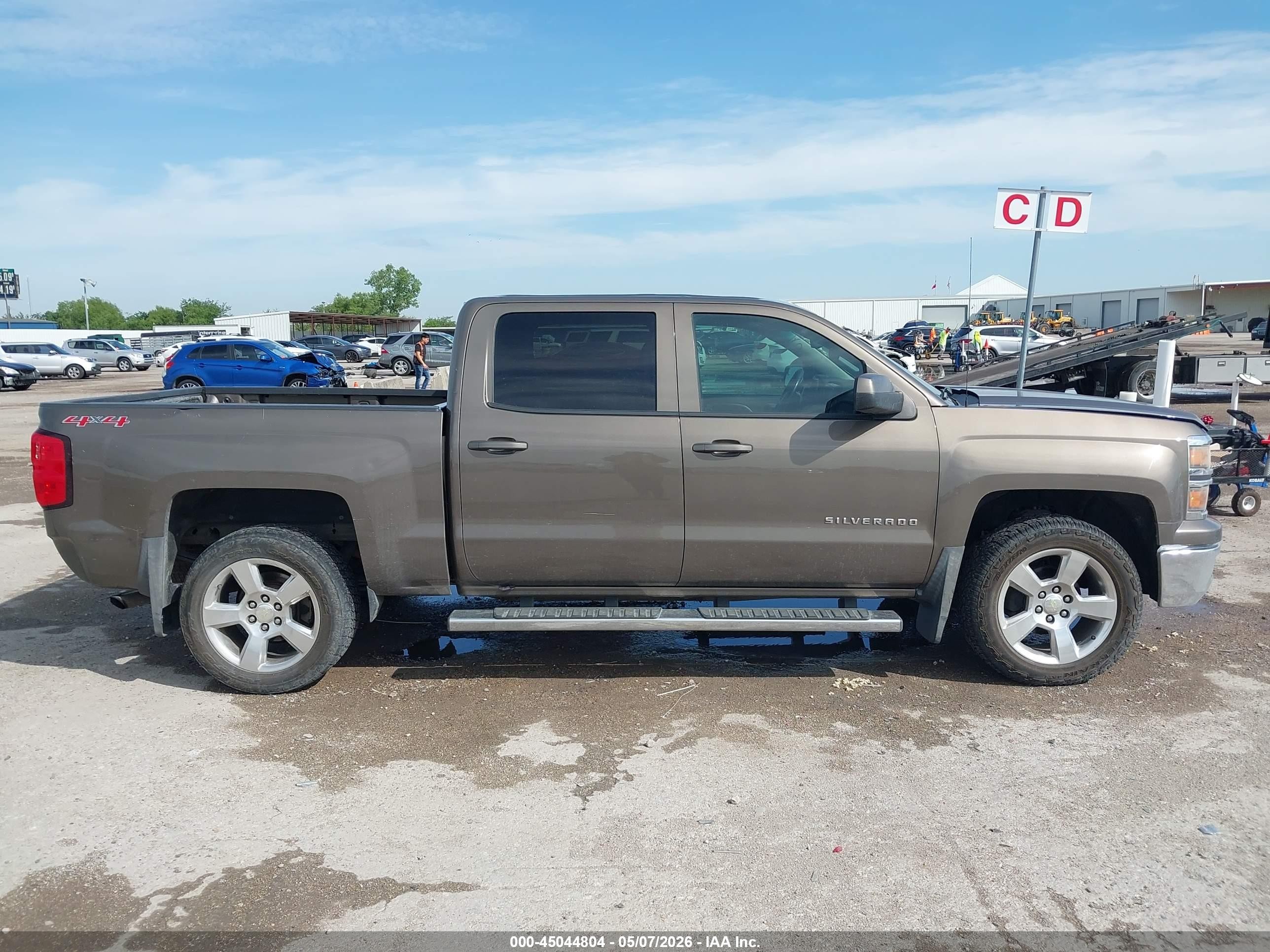 2014 Chevrolet Silverado 1500 1lt Brown vin: 3GCUKREH2EG570499