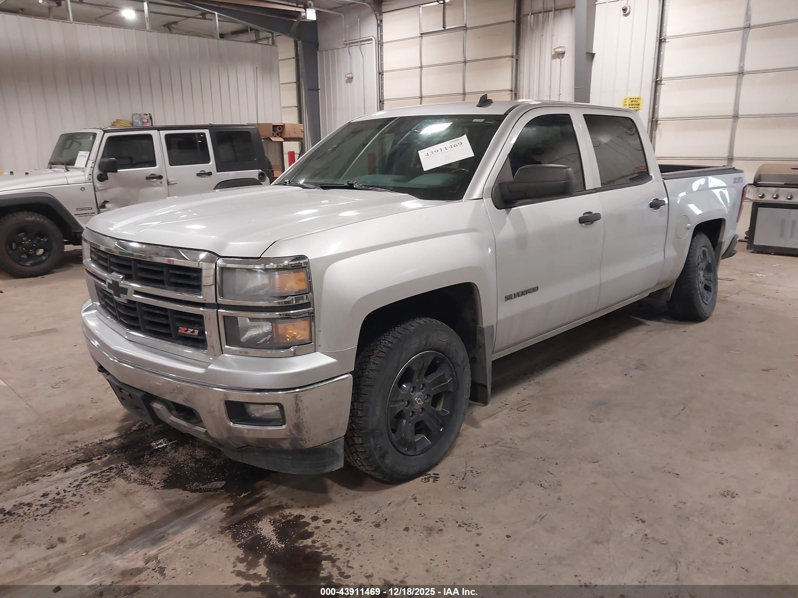 2014 Chevrolet Silverado 1500 2lt Silver vin: 3GCUKREH3EG277596