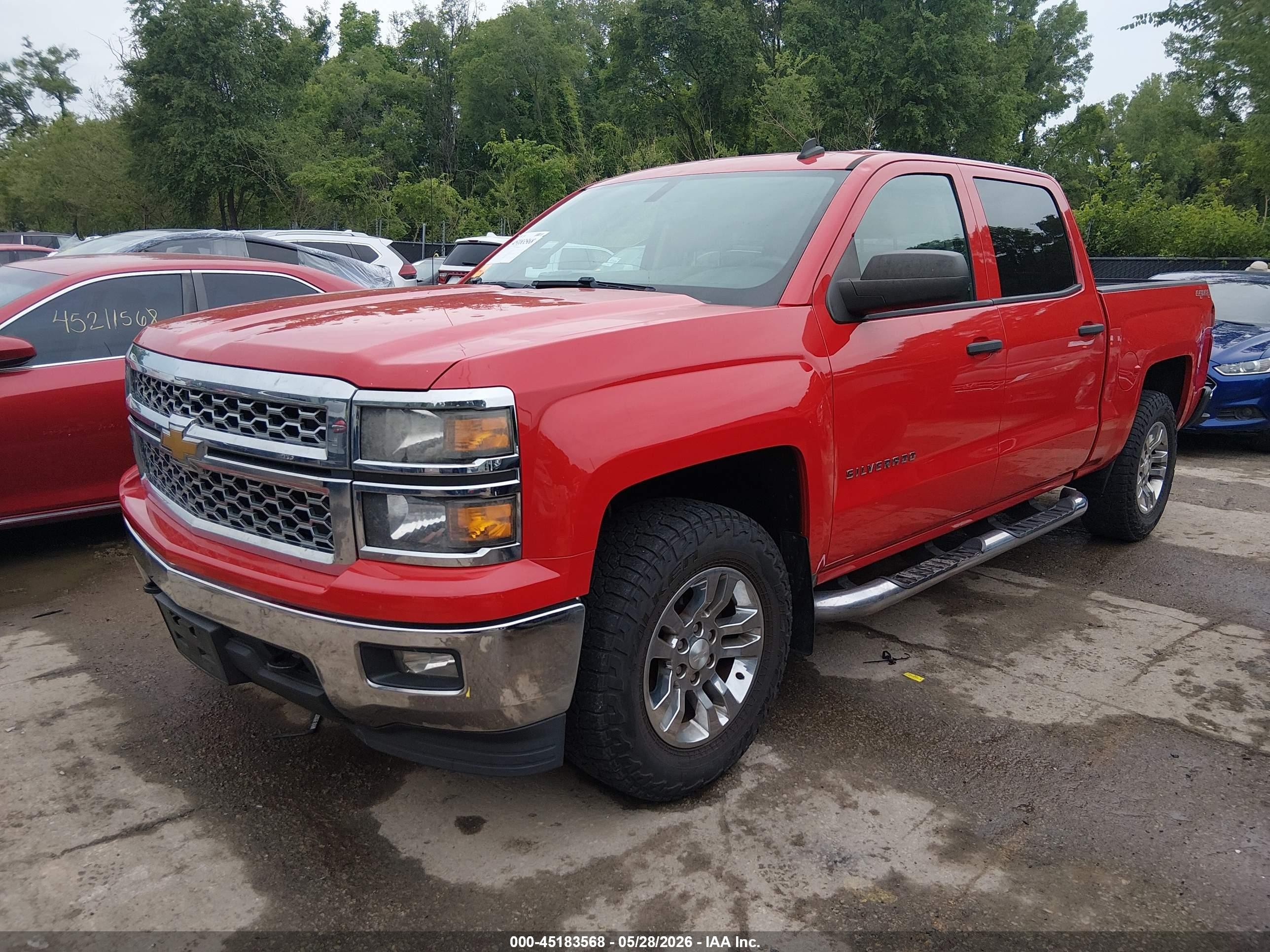2014 Chevrolet Silverado 1500 1lt Red vin: 3GCUKREH4EG189365