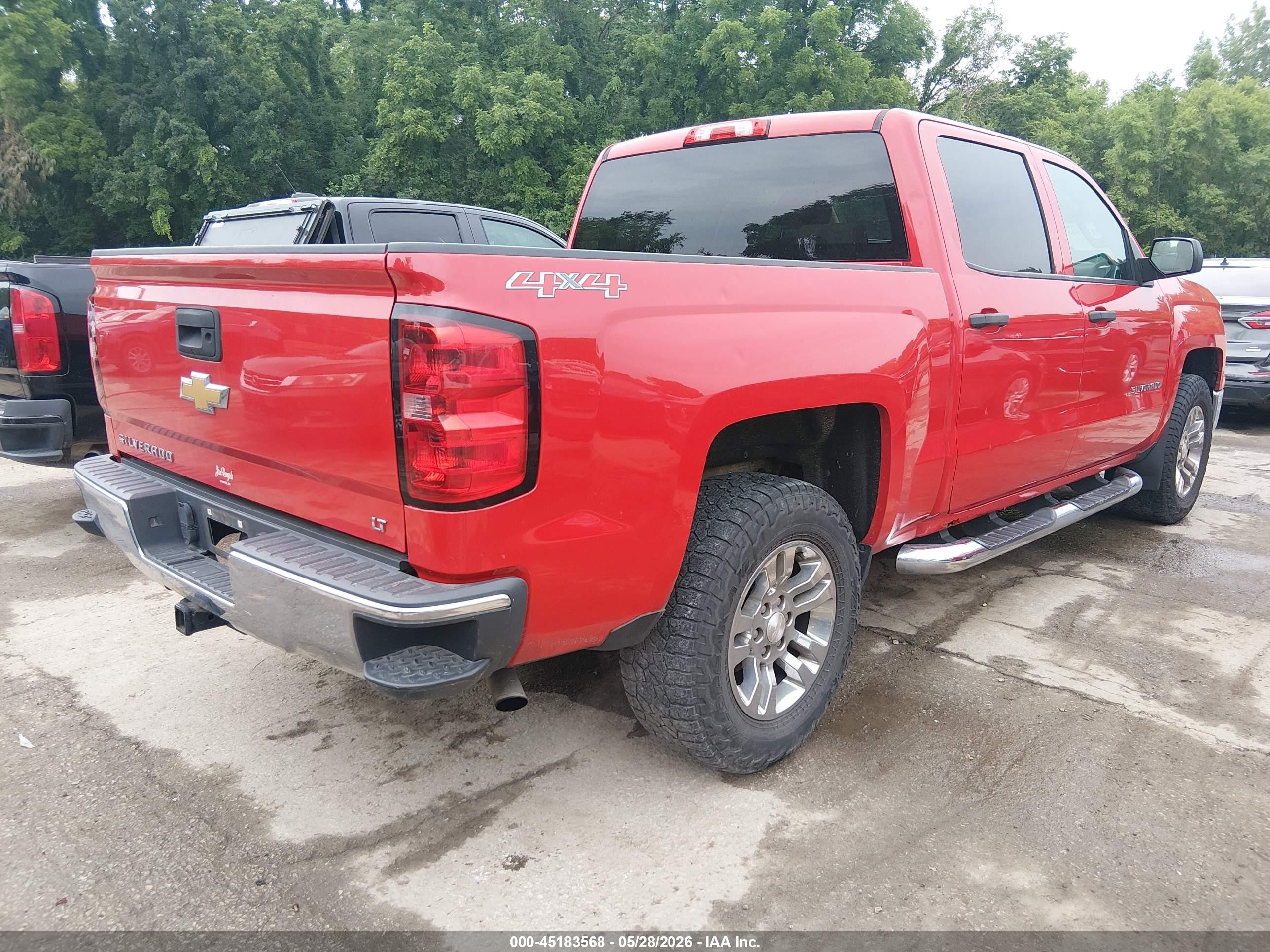 2014 Chevrolet Silverado 1500 1lt Red vin: 3GCUKREH4EG189365