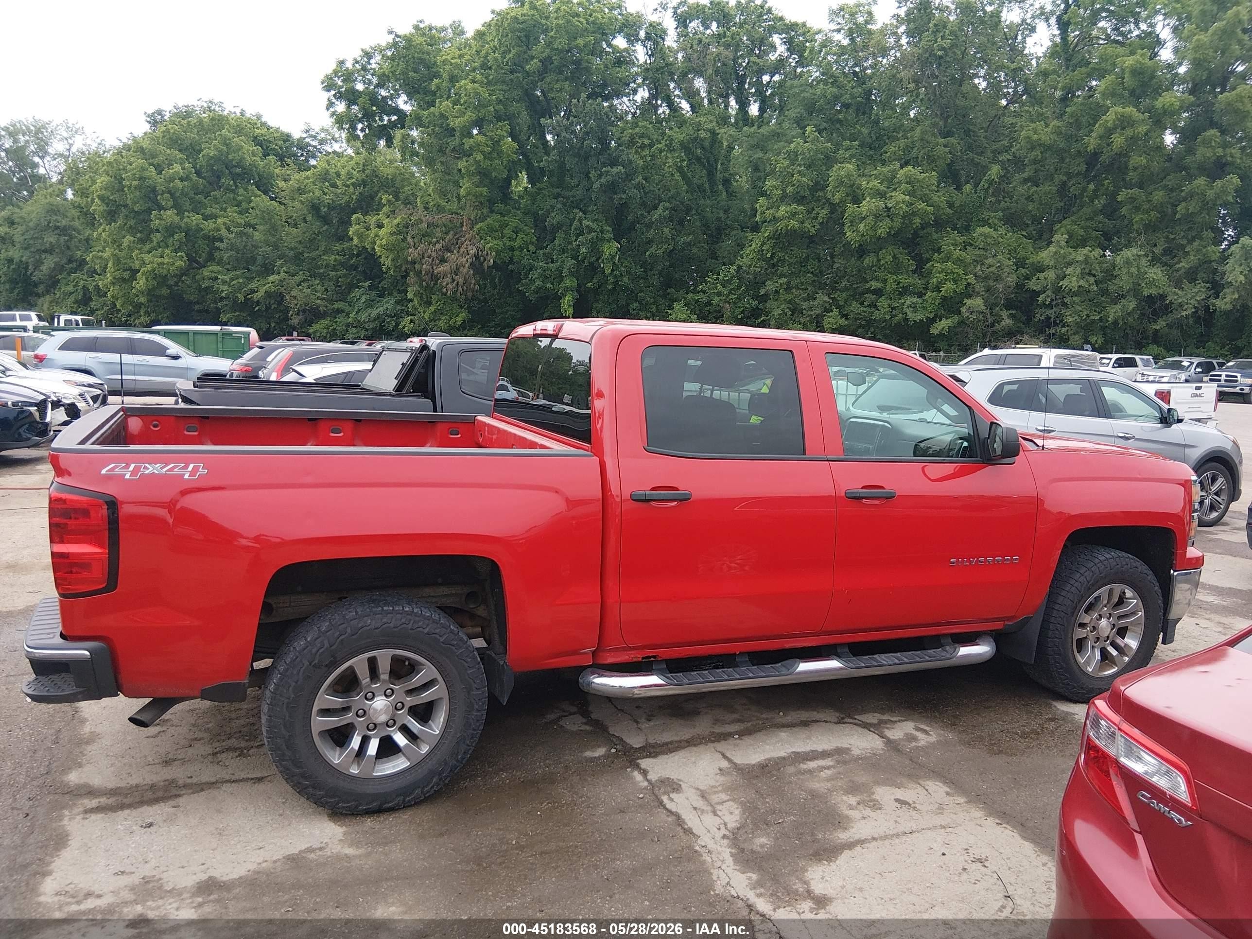 2014 Chevrolet Silverado 1500 1lt Red vin: 3GCUKREH4EG189365