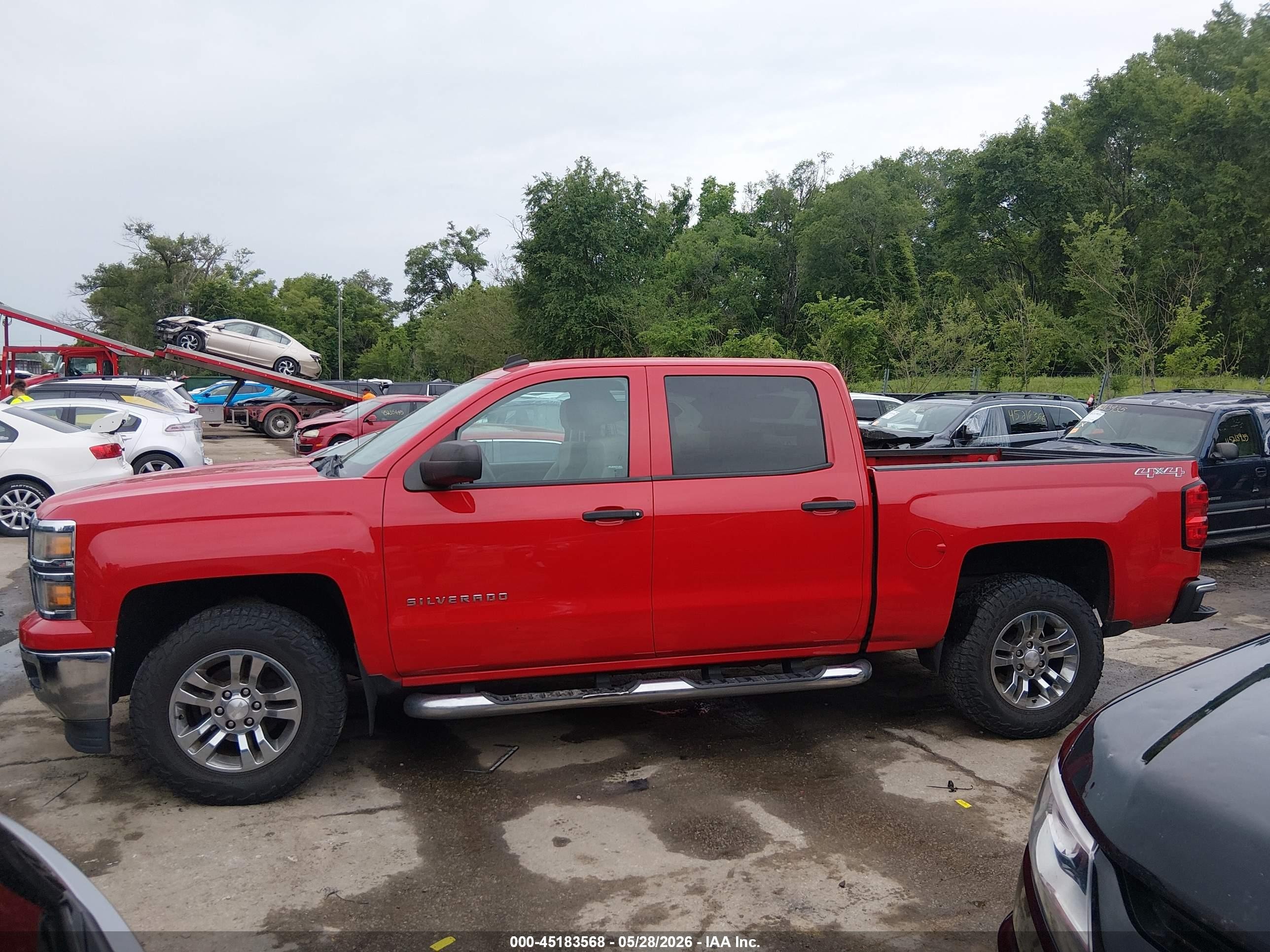 2014 Chevrolet Silverado 1500 1lt Red vin: 3GCUKREH4EG189365