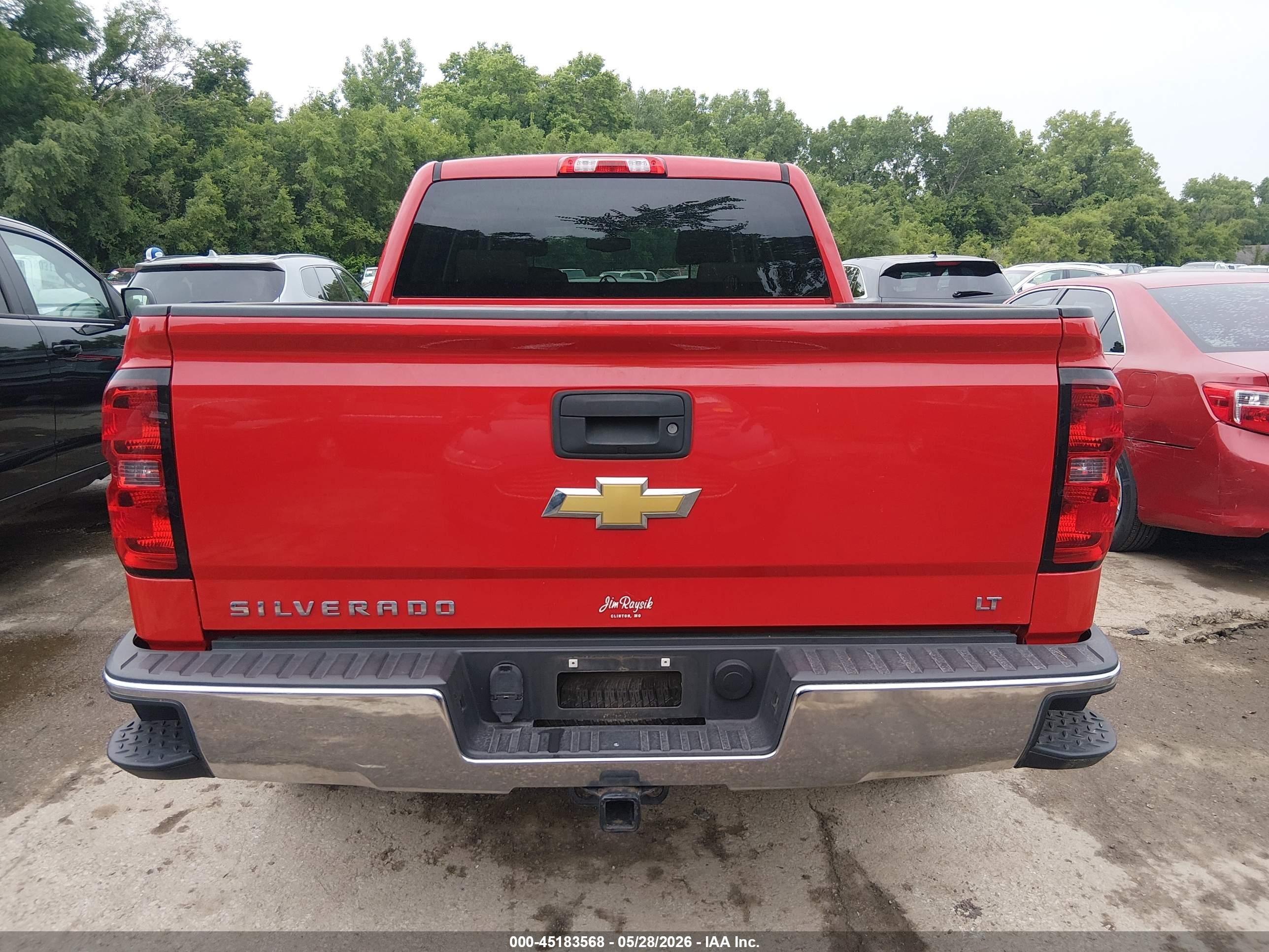 2014 Chevrolet Silverado 1500 1lt Red vin: 3GCUKREH4EG189365
