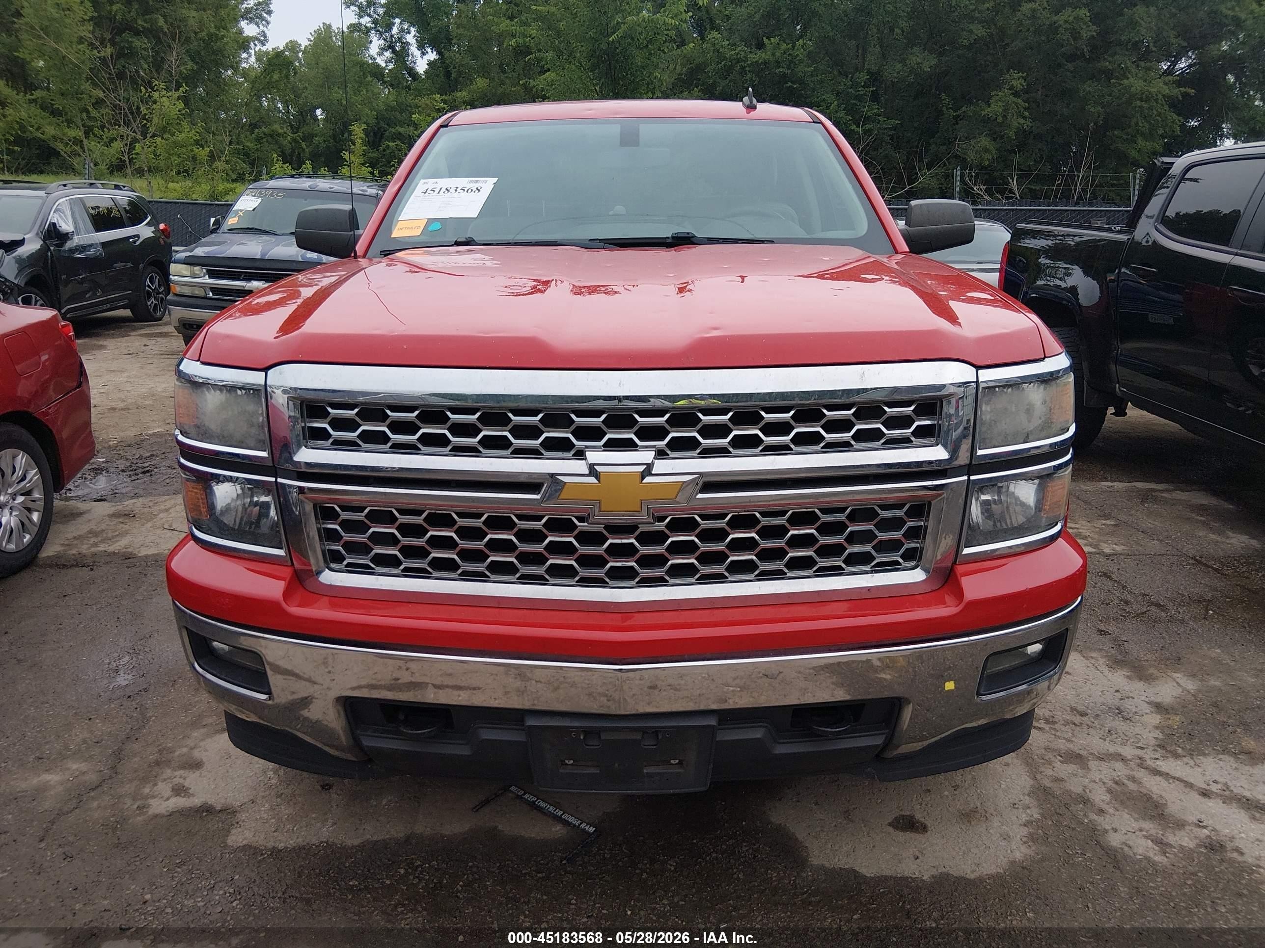 2014 Chevrolet Silverado 1500 1lt Red vin: 3GCUKREH4EG189365