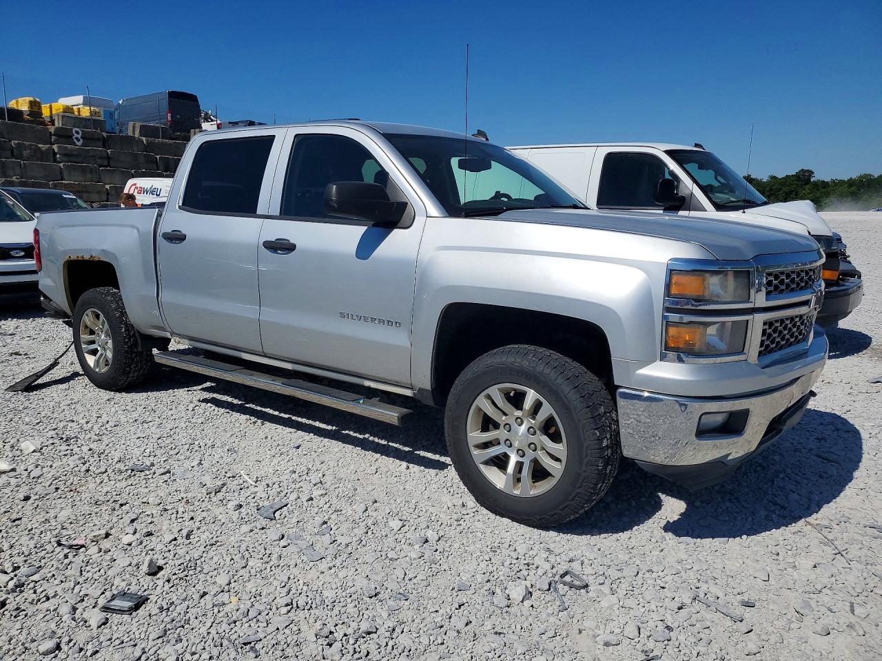 2014 Chevrolet Silverado K1500 Lt Silver vin: 3GCUKREH4EG257048