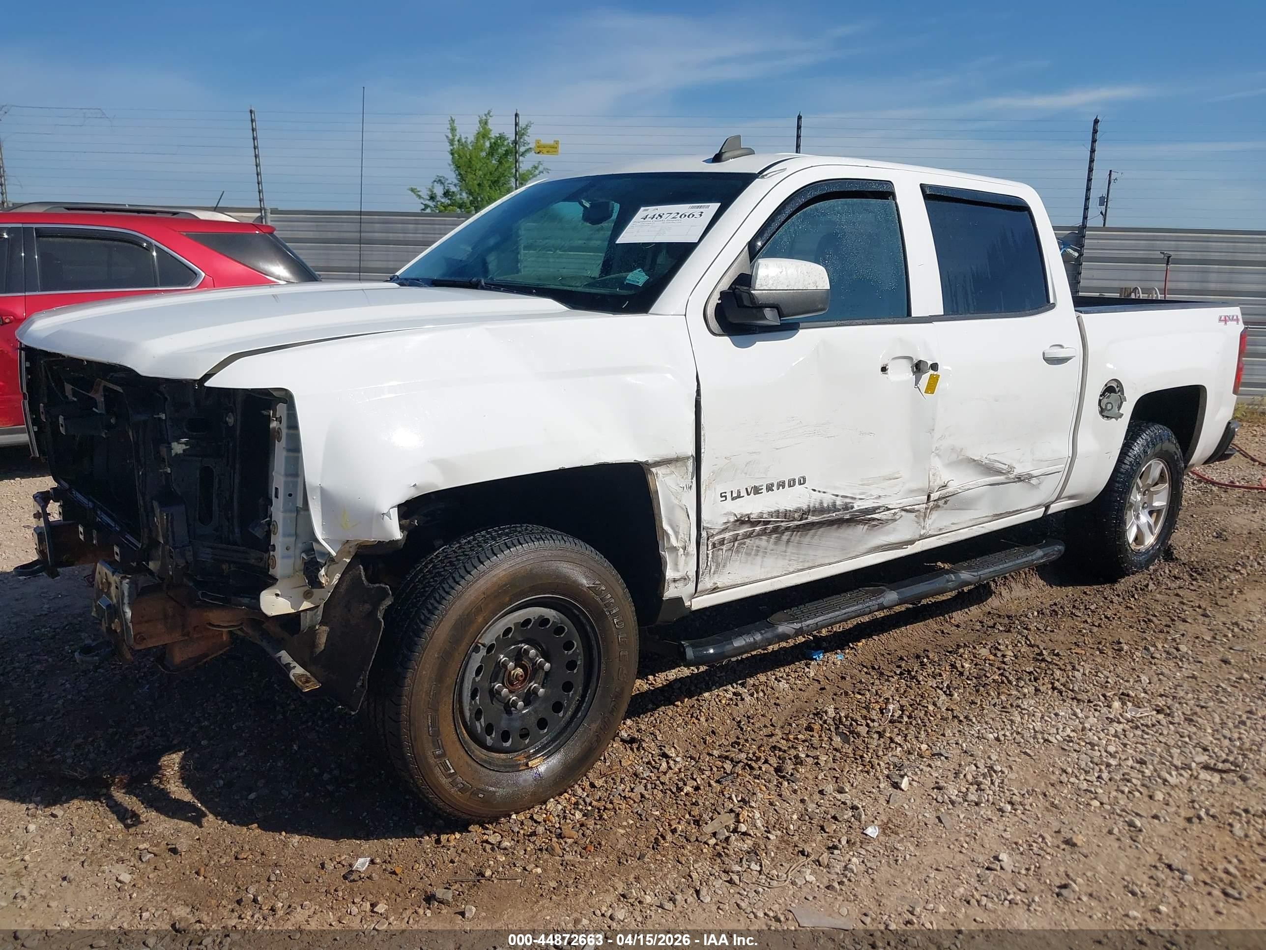 2015 Chevrolet Silverado 1500 1lt White vin: 3GCUKREH4FG246519