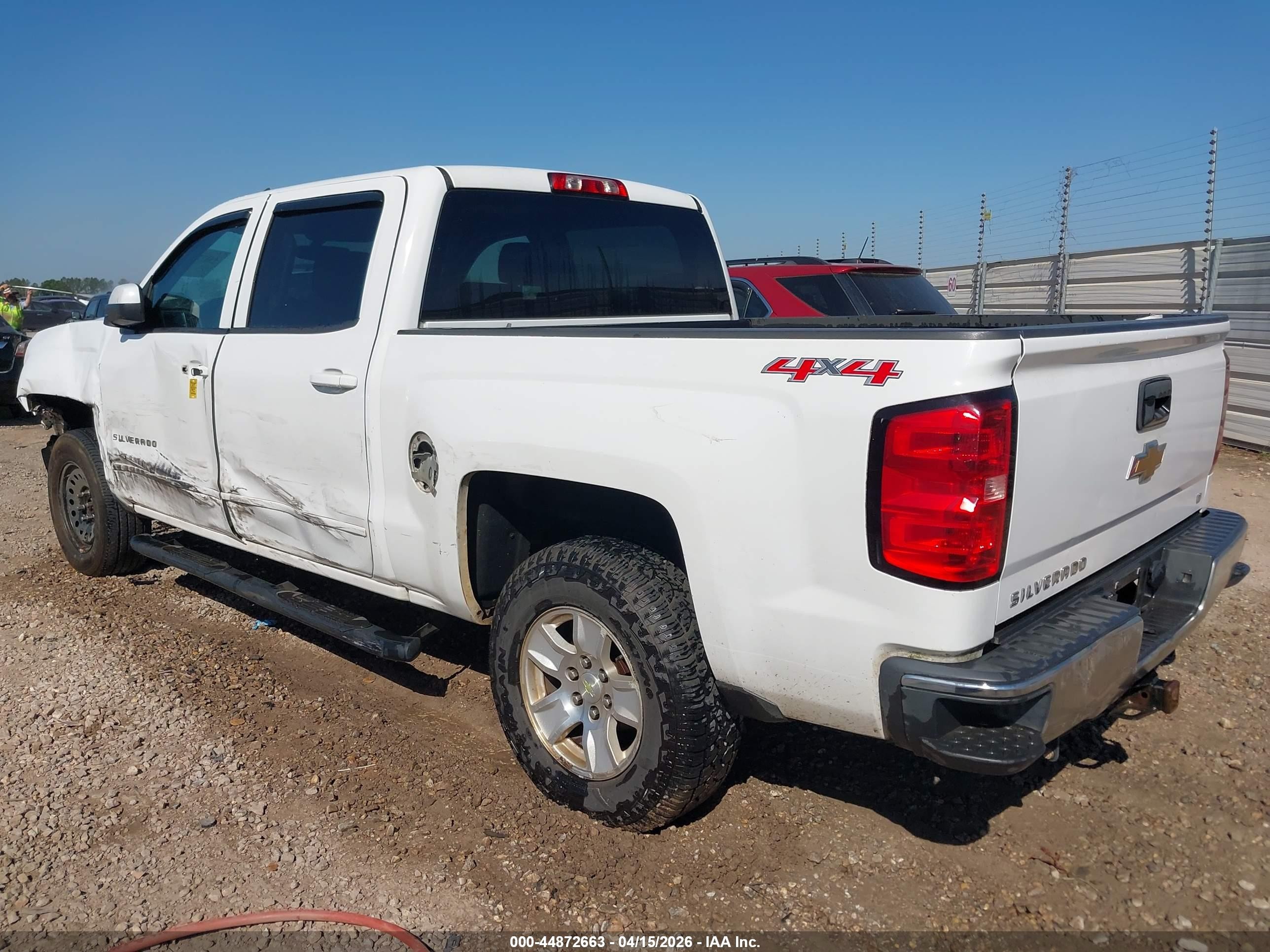 2015 Chevrolet Silverado 1500 1lt White vin: 3GCUKREH4FG246519