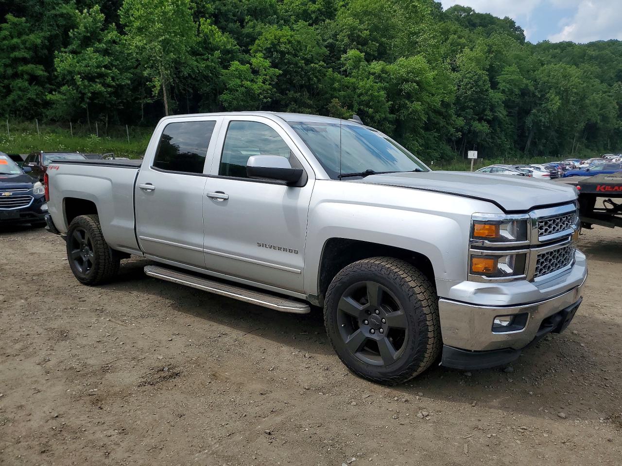 2015 Chevrolet Silverado K1500 Lt Silver vin: 3GCUKREH7FG391795