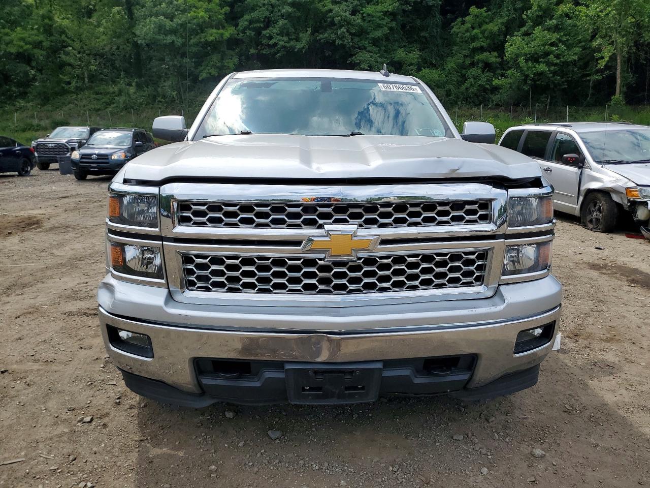 2015 Chevrolet Silverado K1500 Lt Silver vin: 3GCUKREH7FG391795