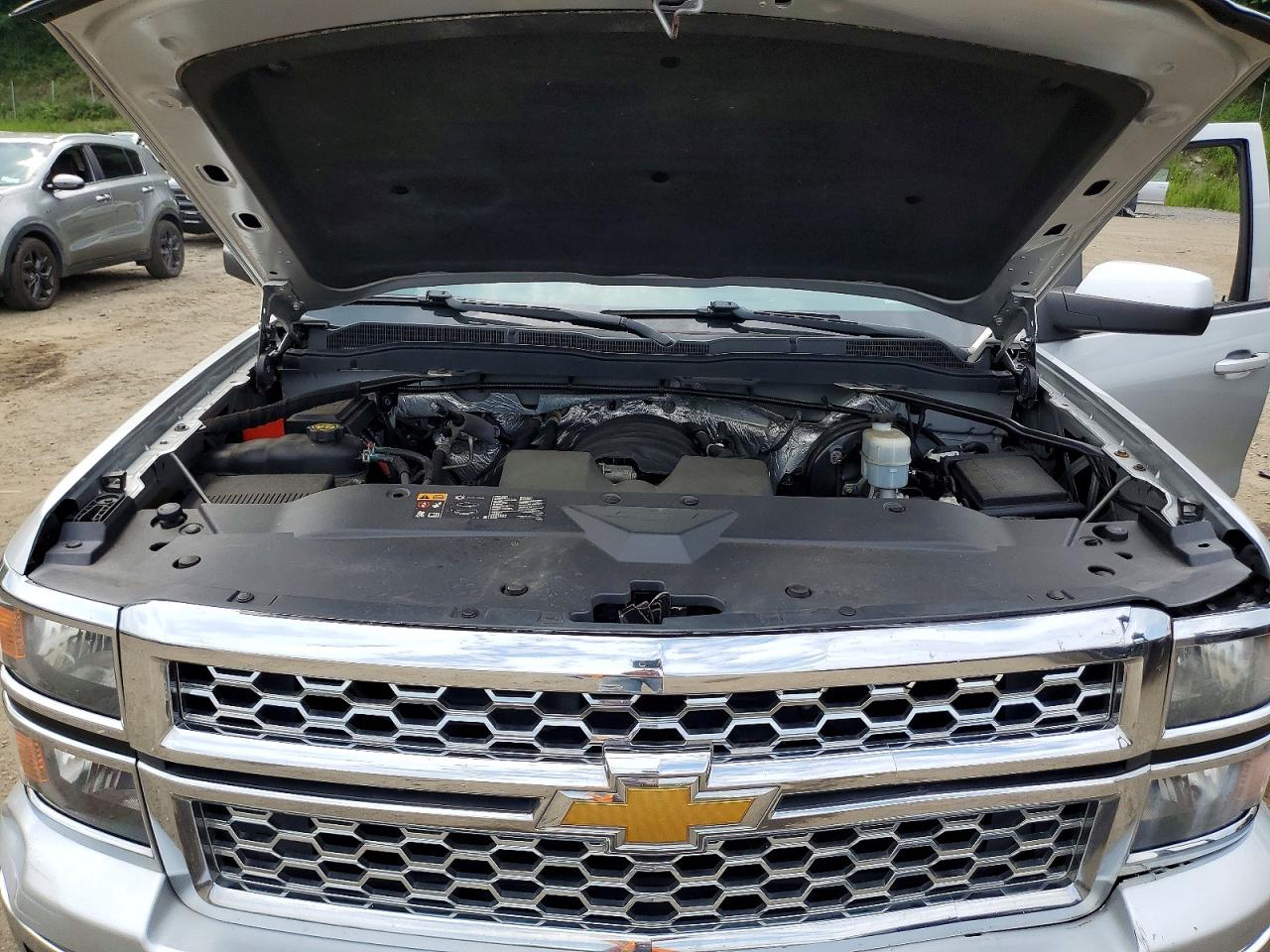 2015 Chevrolet Silverado K1500 Lt Silver vin: 3GCUKREH7FG391795
