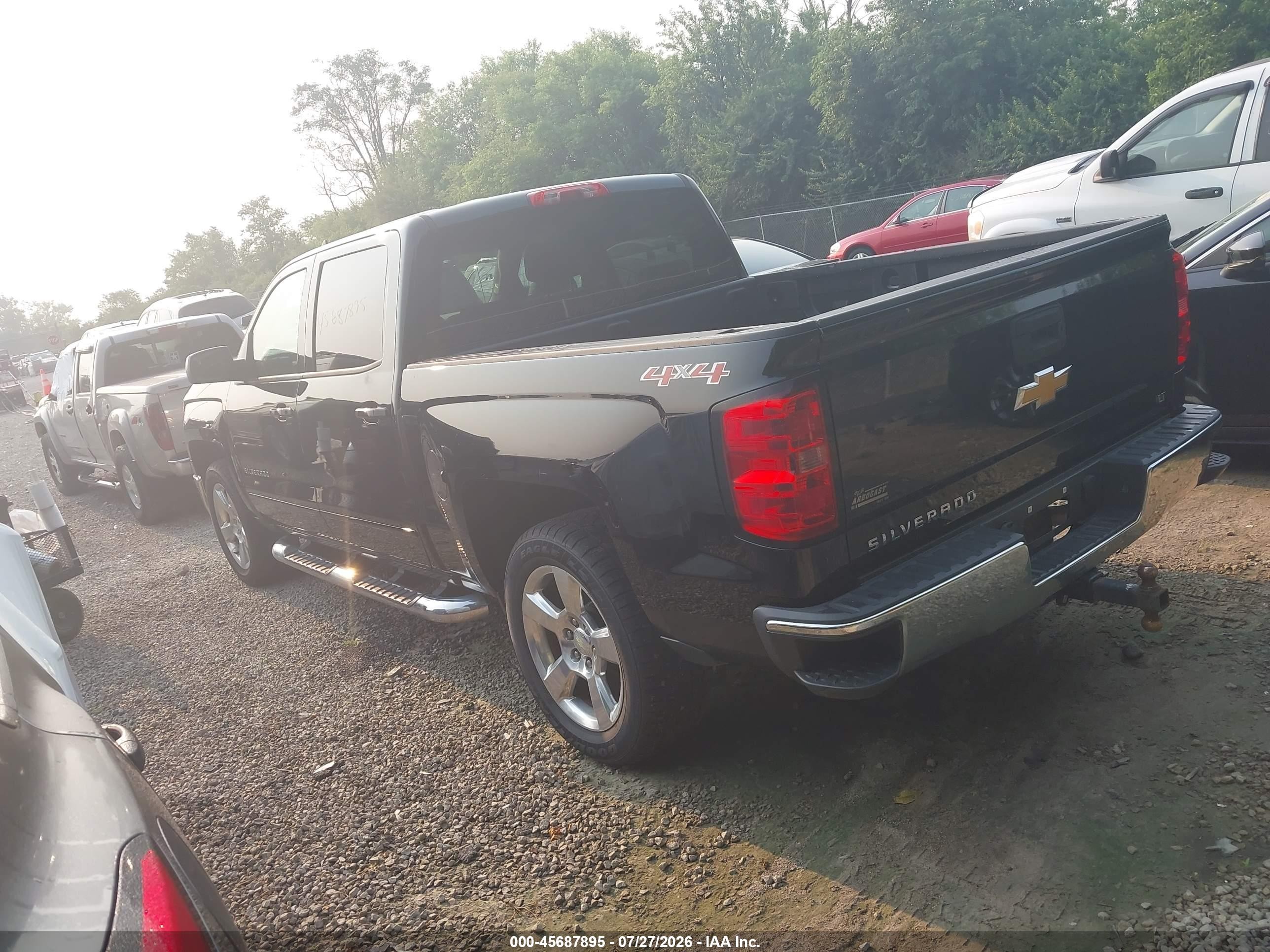 2015 Chevrolet Silverado 1500 Lt Black vin: 3GCUKREH7FG429560