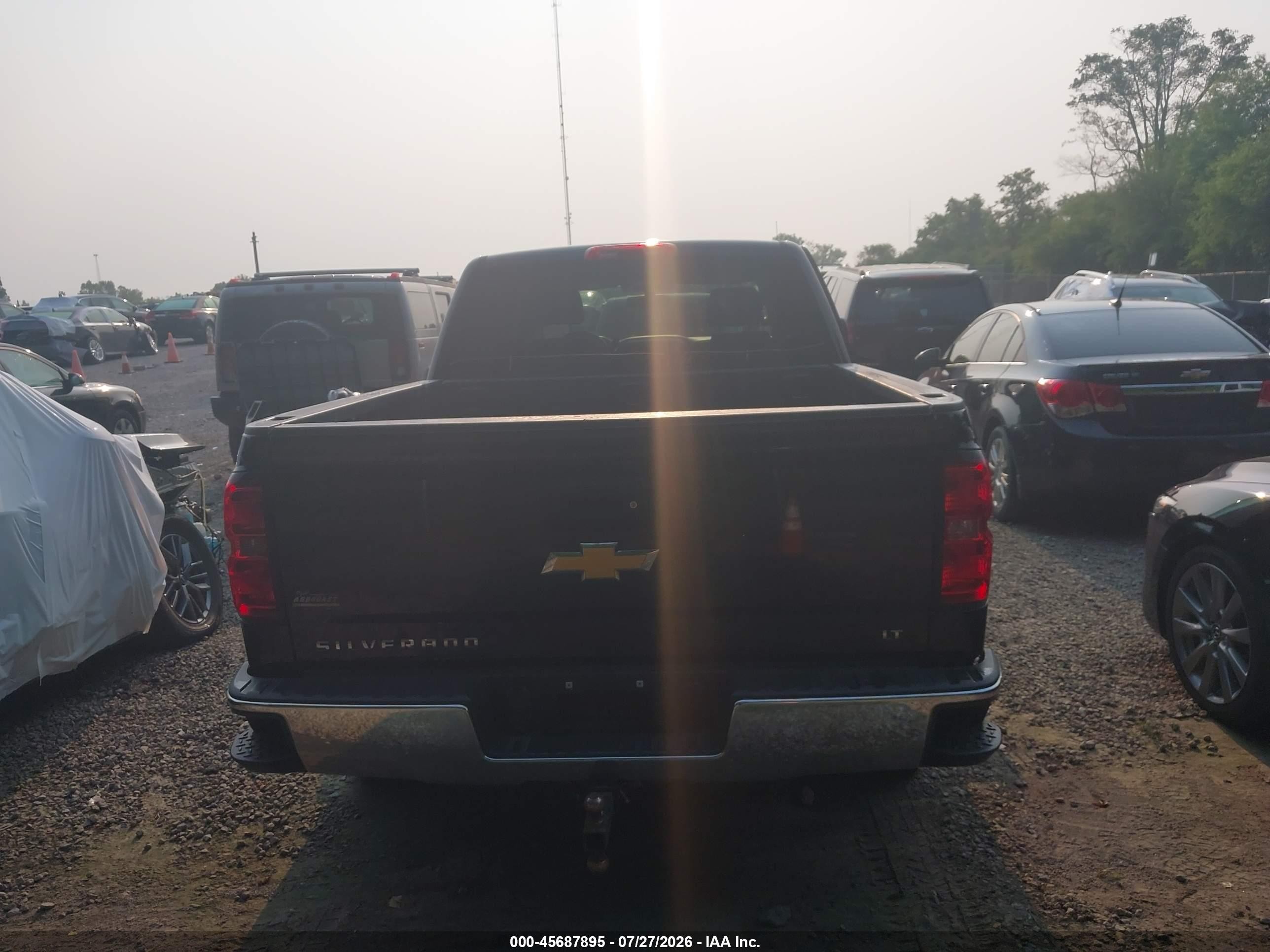 2015 Chevrolet Silverado 1500 Lt Black vin: 3GCUKREH7FG429560