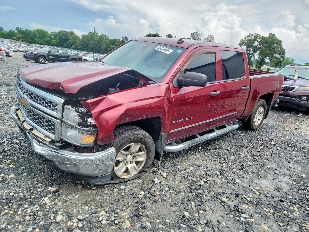 2014 Chevrolet Silverado K1500 Lt Burgundy vin: 3GCUKREH8EG244903