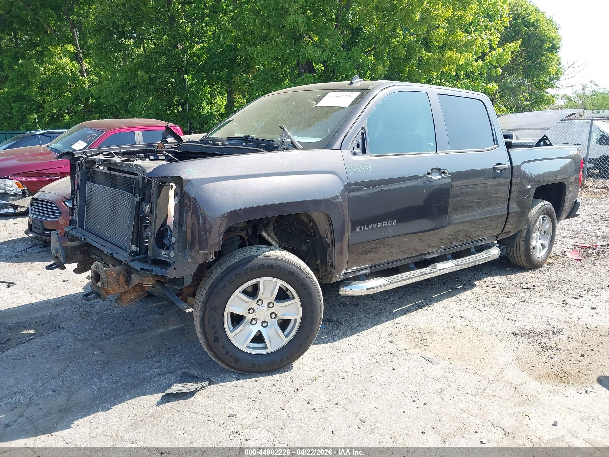 2014 Chevrolet Silverado 1500 1lt Серый vin: 3GCUKREH9EG393966