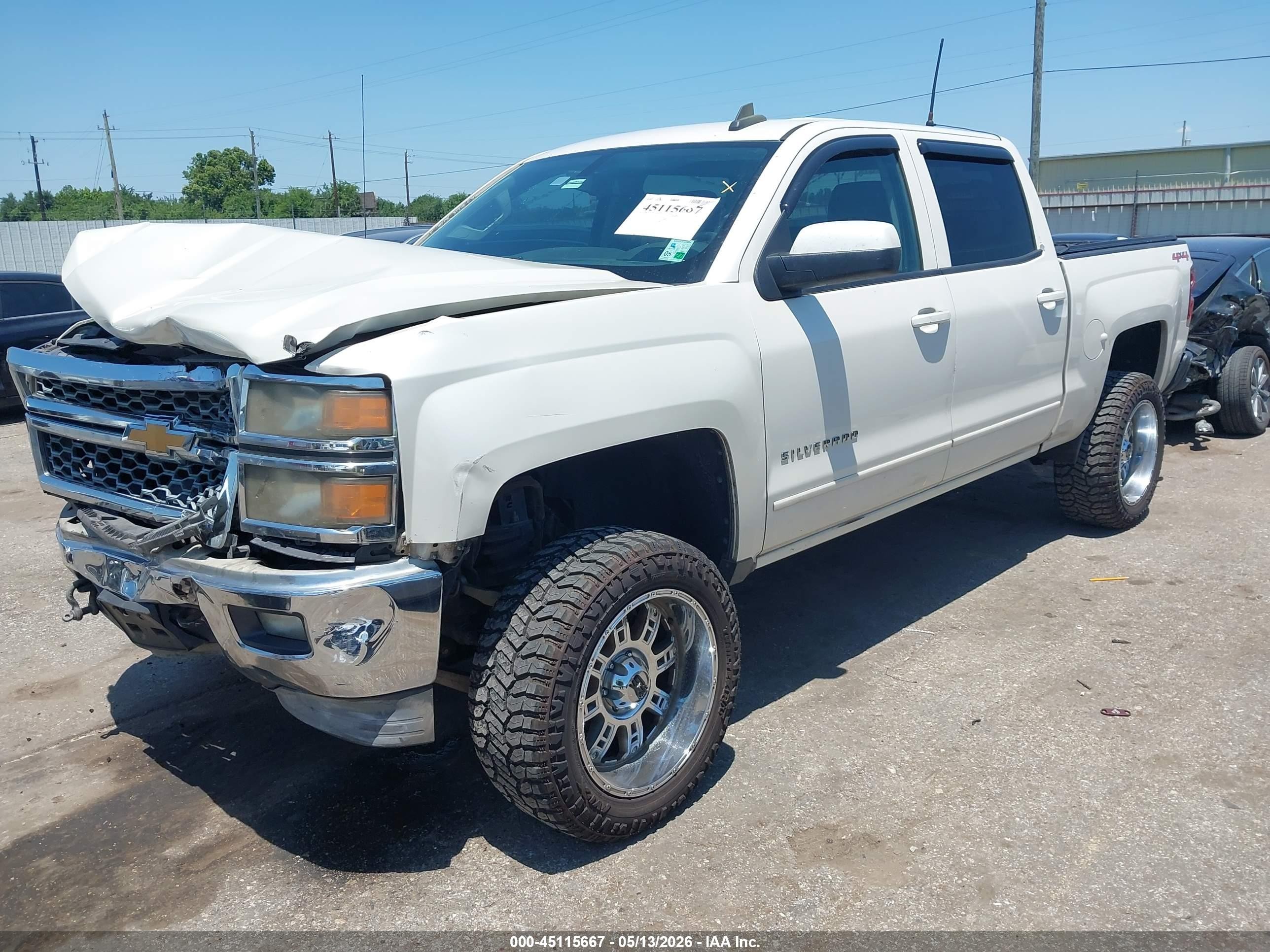 2015 Chevrolet Silverado 1500 1lt White vin: 3GCUKREH9FG139868
